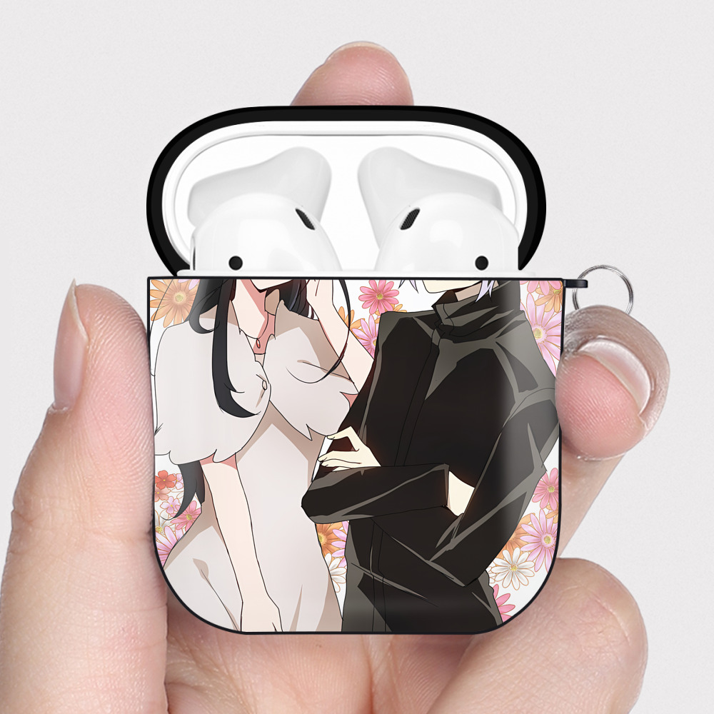 （画像用） 文豪ストレイドッグス Bungo Stray Dogs AirPods 第2世代保護ケース ハードシェル ブラック 耐衝撃・防指紋・カラビナ付き