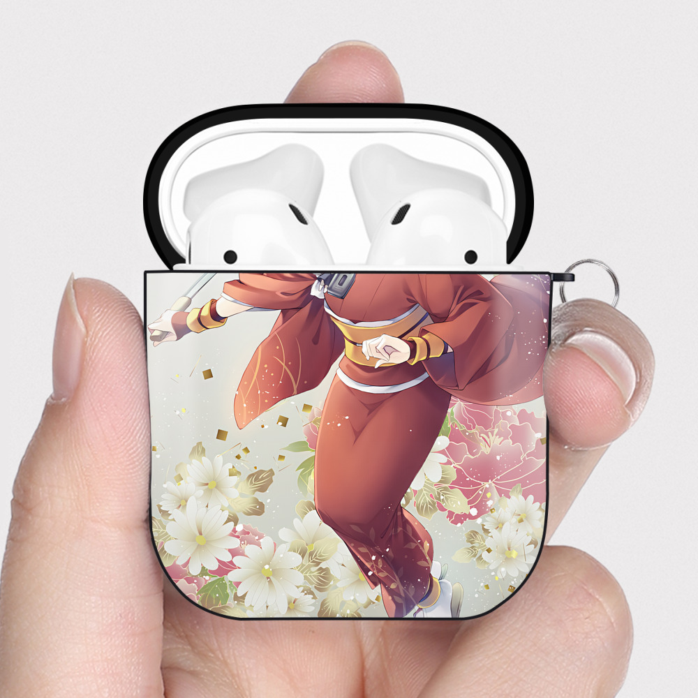 （画像用） 文豪ストレイドッグス Bungo Stray Dogs AirPods 第2世代保護ケース ハードシェル ブラック 耐衝撃・防指紋・カラビナ付き