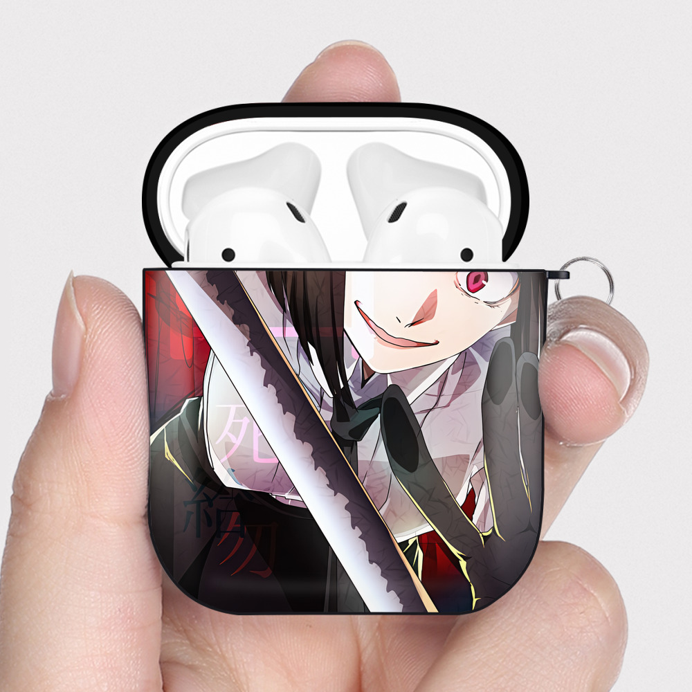 （画像用） 文豪ストレイドッグス Bungo Stray Dogs AirPods 第2世代保護ケース ハードシェル ブラック 耐衝撃・防指紋・カラビナ付き