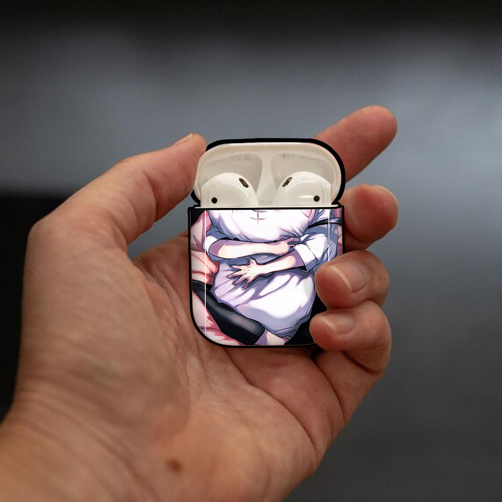 文豪ストレイドッグス Bungo Stray Dogs AirPods 第2世代保護ケース ハードシェル ブラック 耐衝撃・防指紋・カラビナ付き