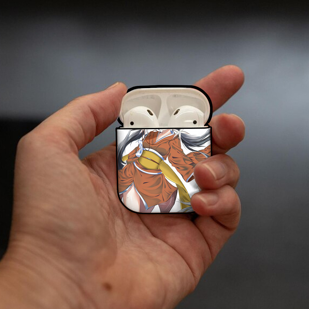 文豪ストレイドッグス Bungo Stray Dogs AirPods 第2世代保護ケース ハードシェル ブラック 耐衝撃・防指紋・カラビナ付き