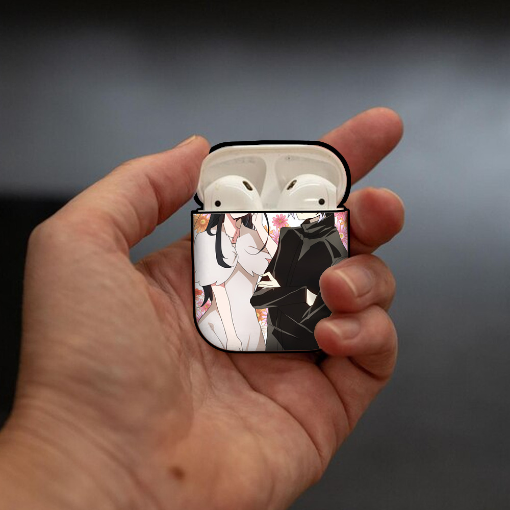 文豪ストレイドッグス Bungo Stray Dogs AirPods 第2世代保護ケース ハードシェル ブラック 耐衝撃・防指紋・カラビナ付き