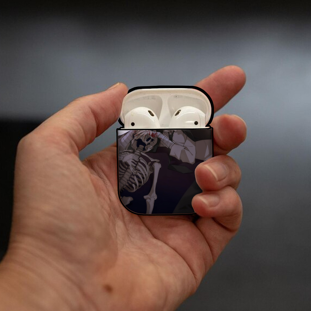 文豪ストレイドッグス Bungo Stray Dogs AirPods 第2世代保護ケース ハードシェル ブラック 耐衝撃・防指紋・カラビナ付き