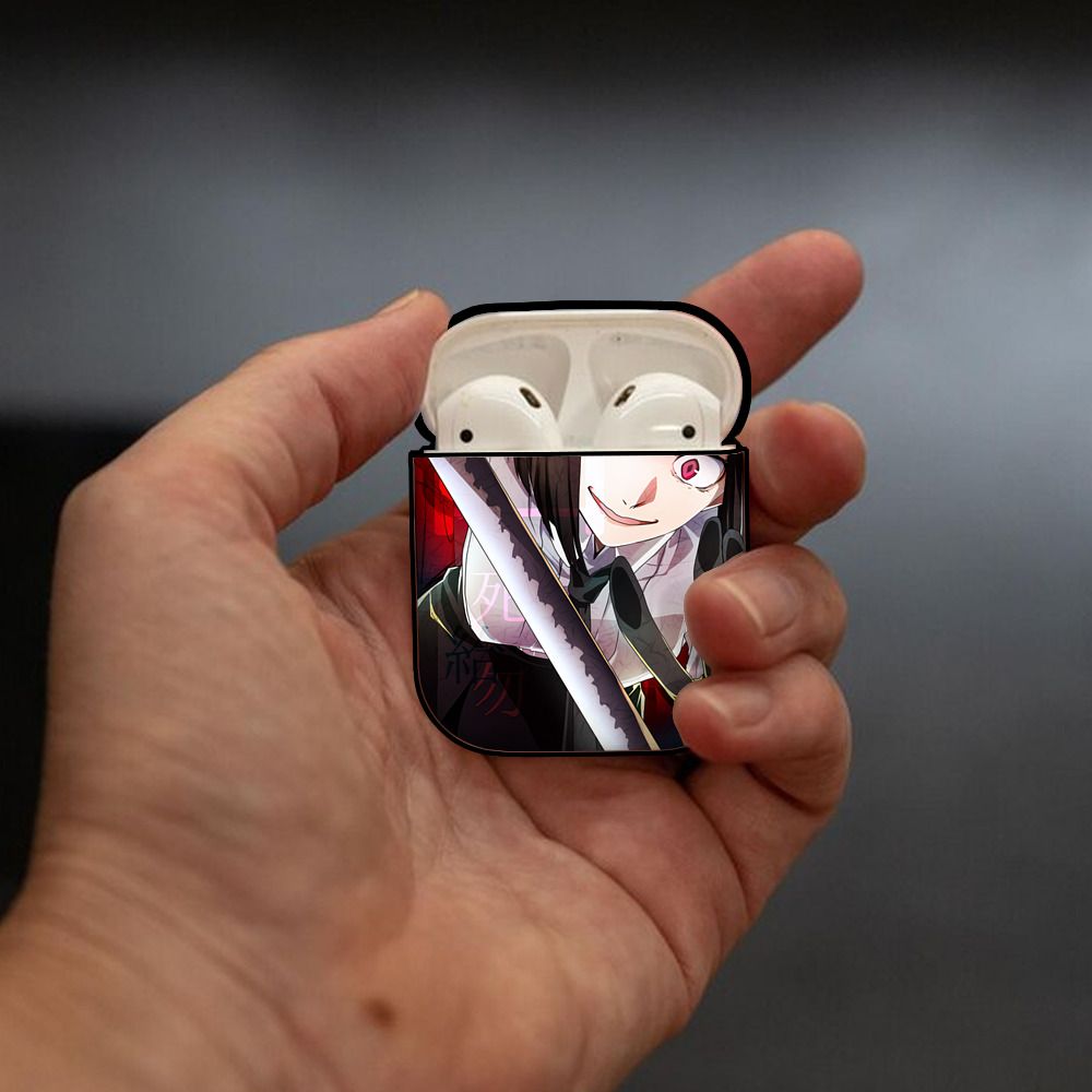 文豪ストレイドッグス Bungo Stray Dogs AirPods 第2世代保護ケース ハードシェル ブラック 耐衝撃・防指紋・カラビナ付き