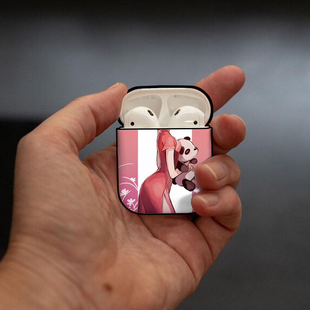 文豪ストレイドッグス Bungo Stray Dogs AirPods 第2世代保護ケース ハードシェル ブラック 耐衝撃・防指紋・カラビナ付き