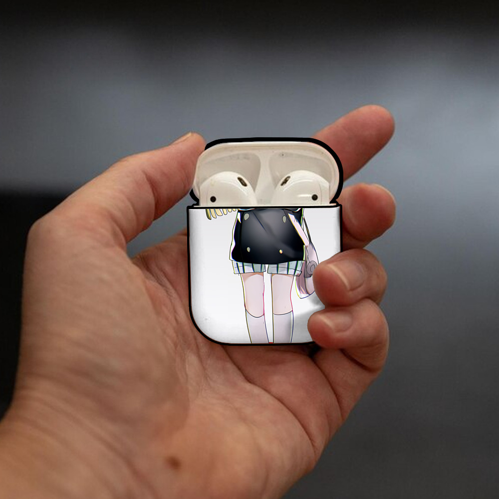 文豪ストレイドッグス Bungo Stray Dogs AirPods 第2世代保護ケース ハードシェル ブラック 耐衝撃・防指紋・カラビナ付き