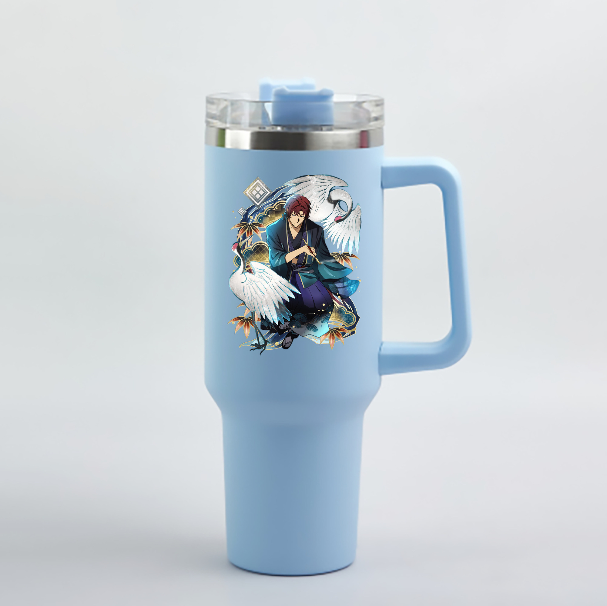 （画像用） 文豪ストレイドッグス Bungo Stray Dogs 1200mL車用タンブラー - クリスタルステッカー（プラスチックストロー付き）