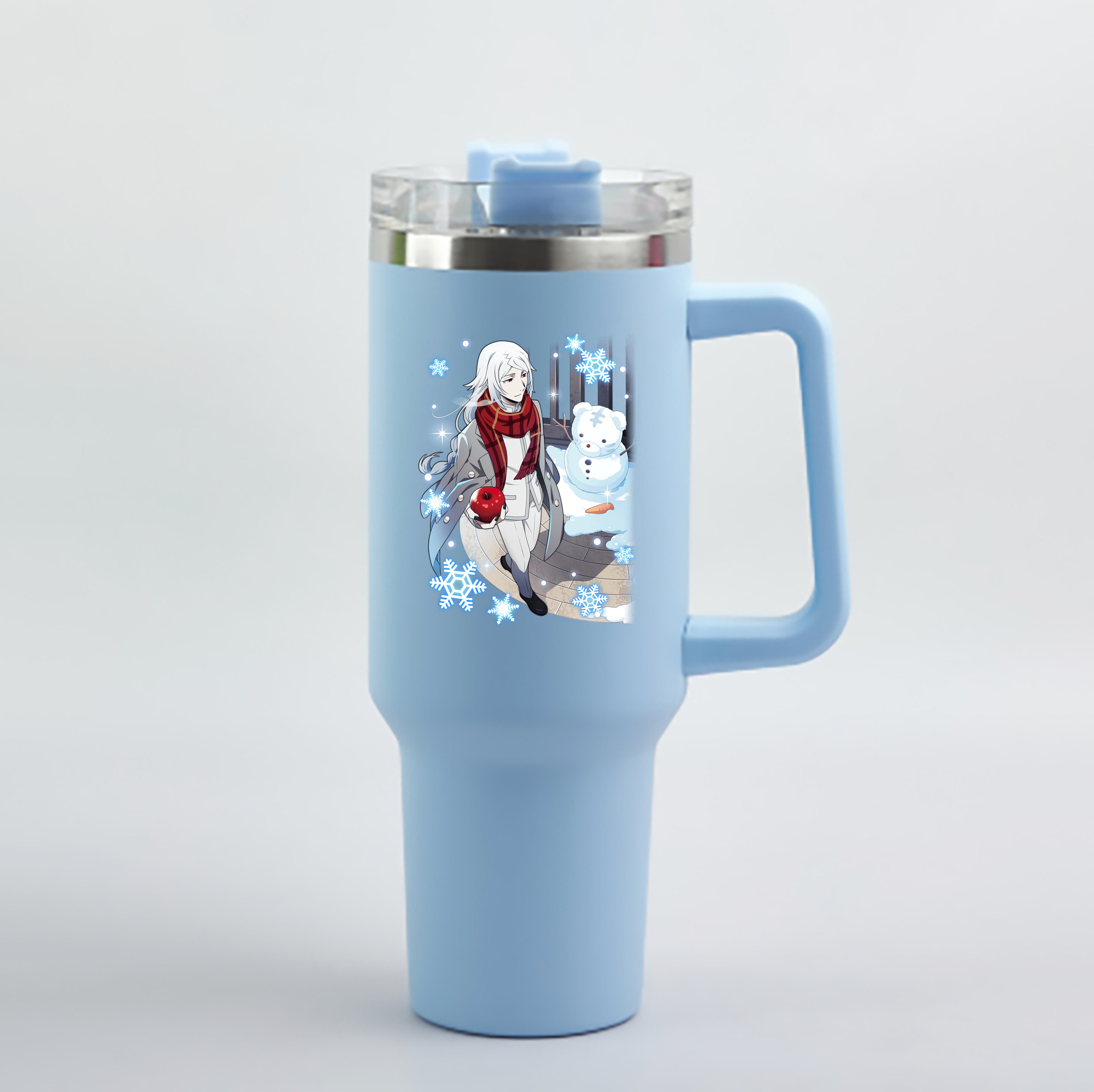（画像用） 文豪ストレイドッグス Bungo Stray Dogs 1200mL車用タンブラー - クリスタルステッカー（プラスチックストロー付き）