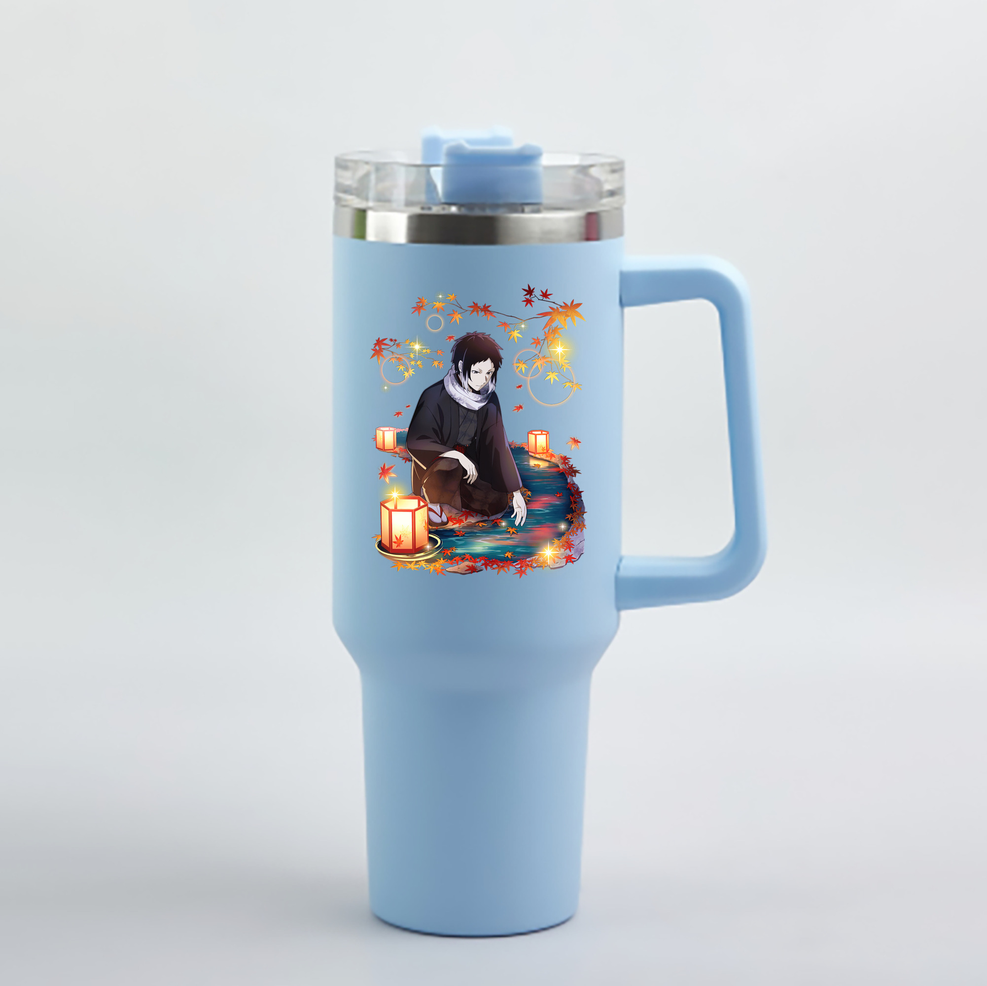 （画像用） 文豪ストレイドッグス Bungo Stray Dogs 1200mL車用タンブラー - クリスタルステッカー（プラスチックストロー付き）