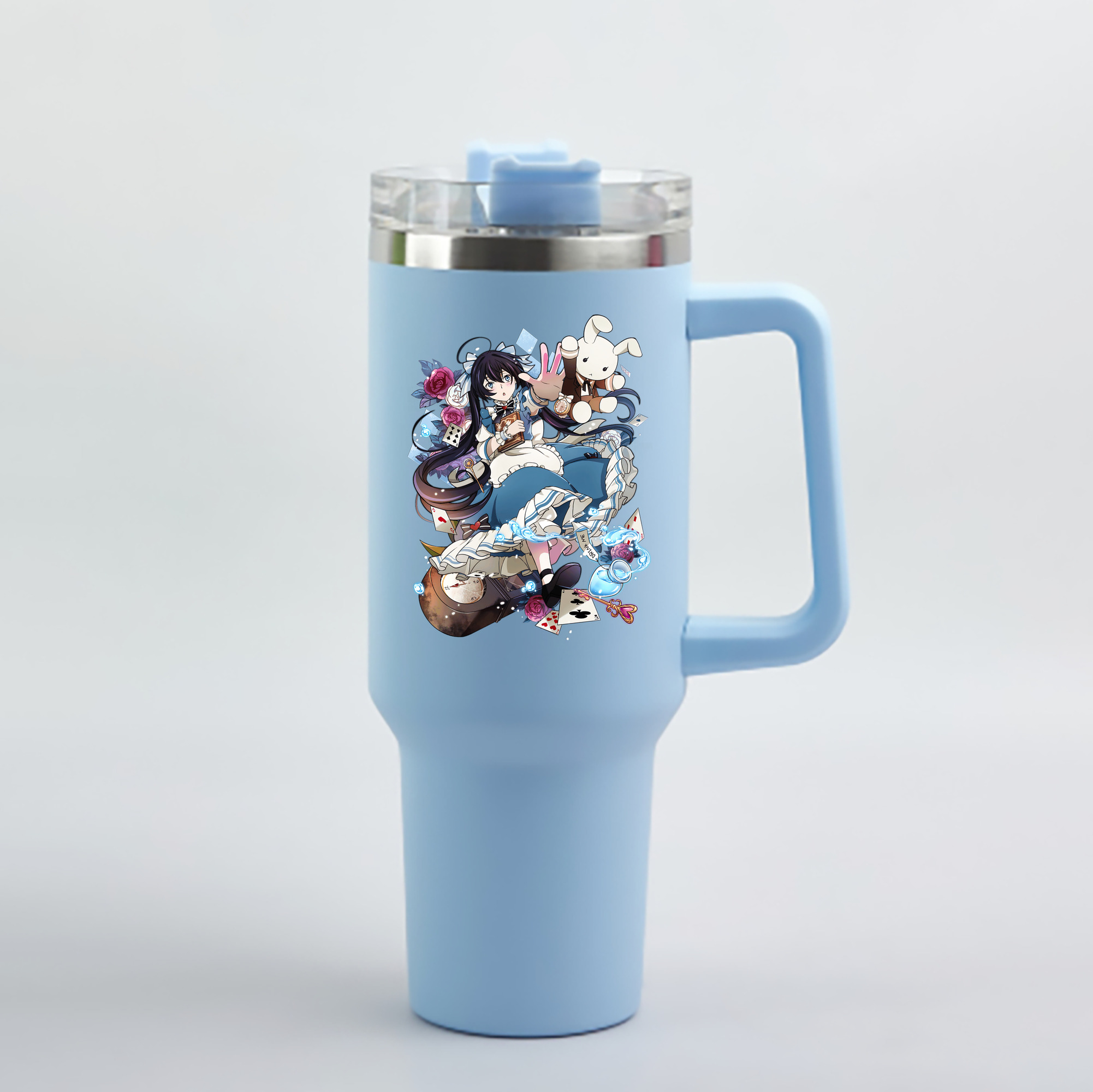 （画像用） 文豪ストレイドッグス Bungo Stray Dogs 1200mL車用タンブラー - クリスタルステッカー（プラスチックストロー付き）