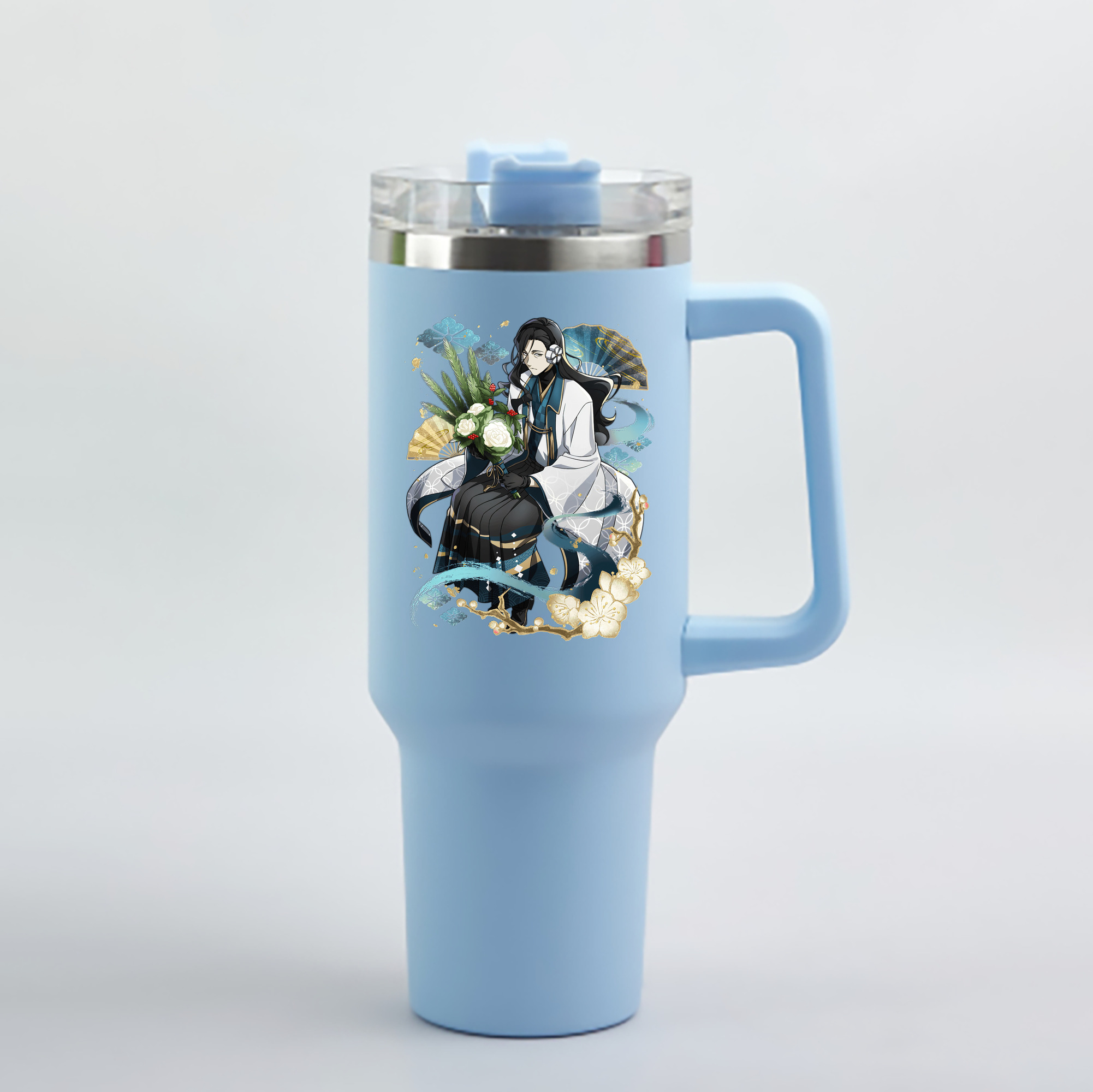 （画像用） 文豪ストレイドッグス Bungo Stray Dogs 1200mL車用タンブラー - クリスタルステッカー（プラスチックストロー付き）
