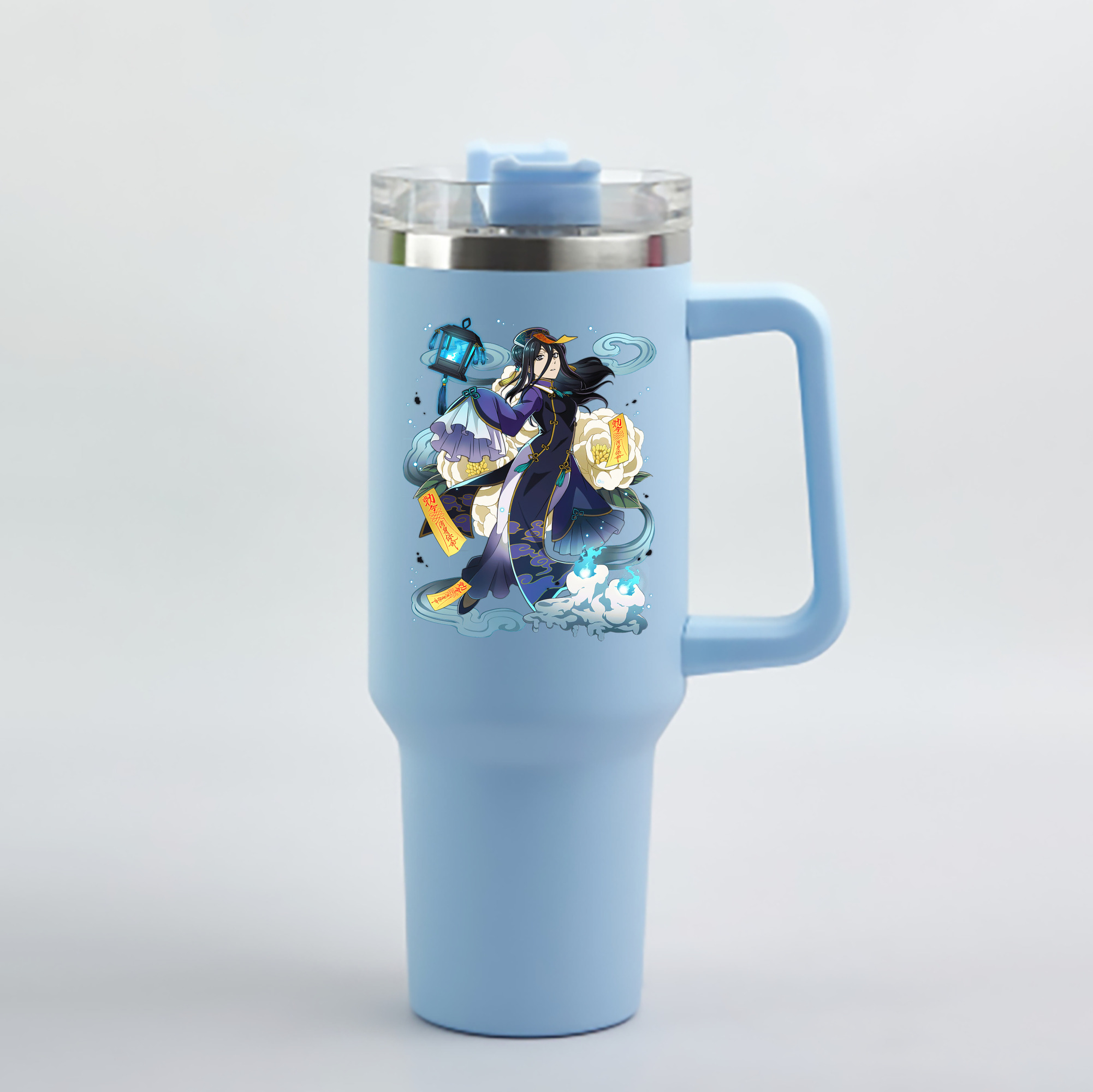 （画像用） 文豪ストレイドッグス Bungo Stray Dogs 1200mL車用タンブラー - クリスタルステッカー（プラスチックストロー付き）
