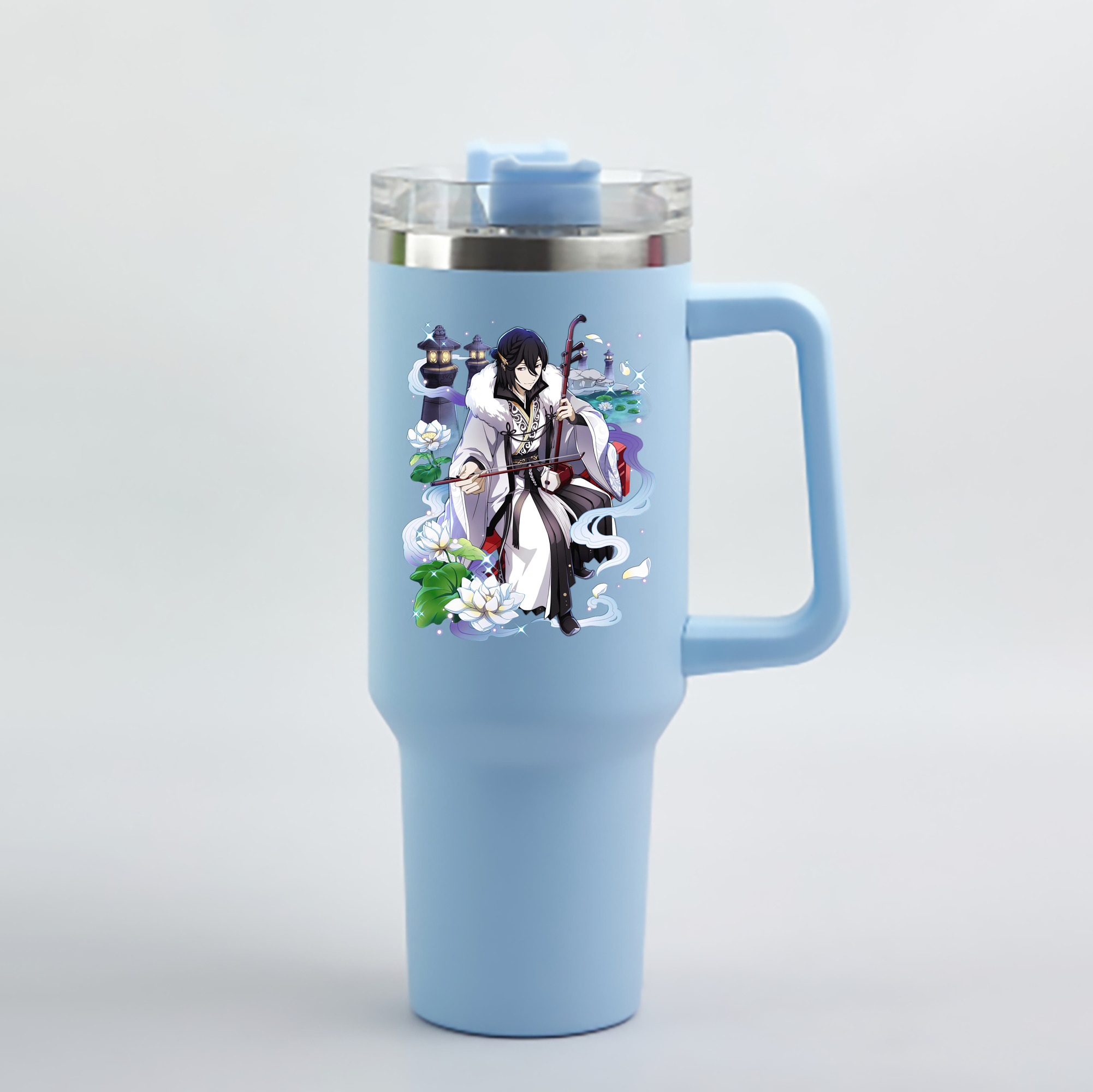 （画像用） 文豪ストレイドッグス Bungo Stray Dogs 1200mL車用タンブラー - クリスタルステッカー（プラスチックストロー付き）
