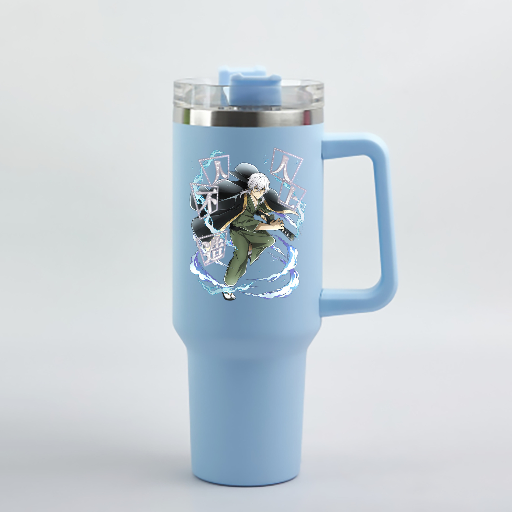 （画像用） 文豪ストレイドッグス Bungo Stray Dogs 1200mL車用タンブラー - クリスタルステッカー（プラスチックストロー付き）