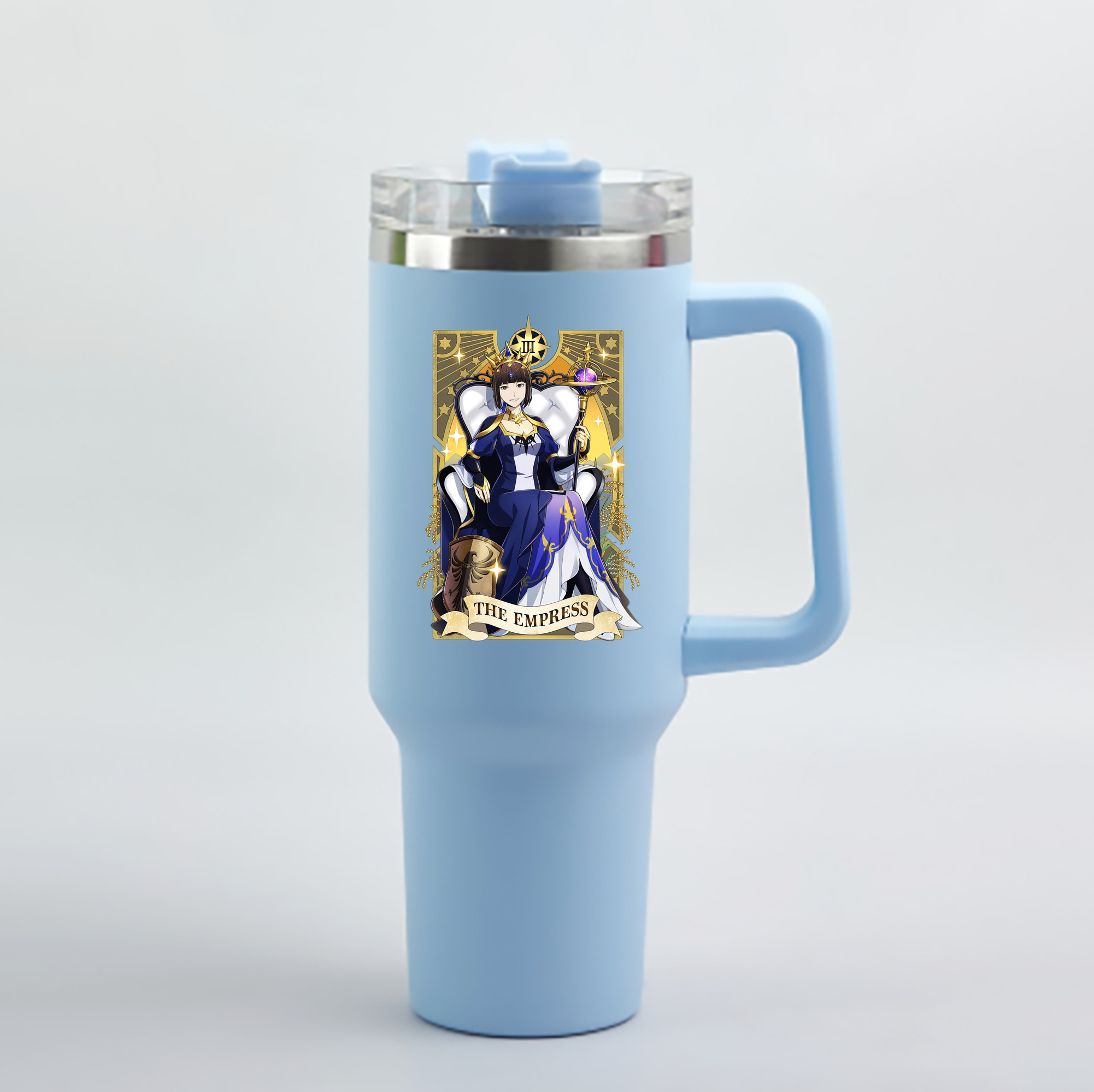 （画像用） 文豪ストレイドッグス Bungo Stray Dogs 1200mL車用タンブラー - クリスタルステッカー（プラスチックストロー付き）