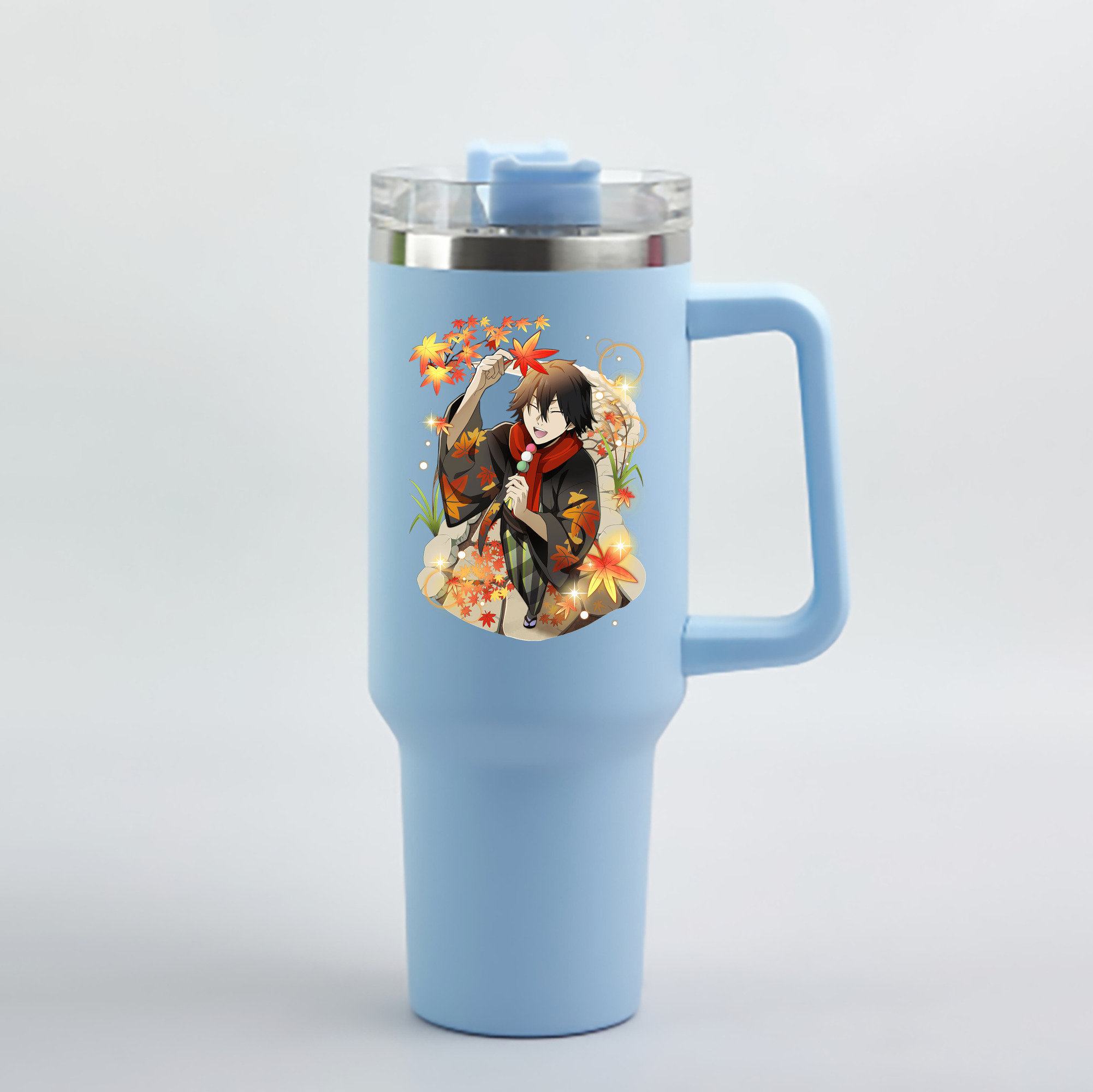 （画像用） 文豪ストレイドッグス Bungo Stray Dogs 1200mL車用タンブラー - クリスタルステッカー（プラスチックストロー付き）