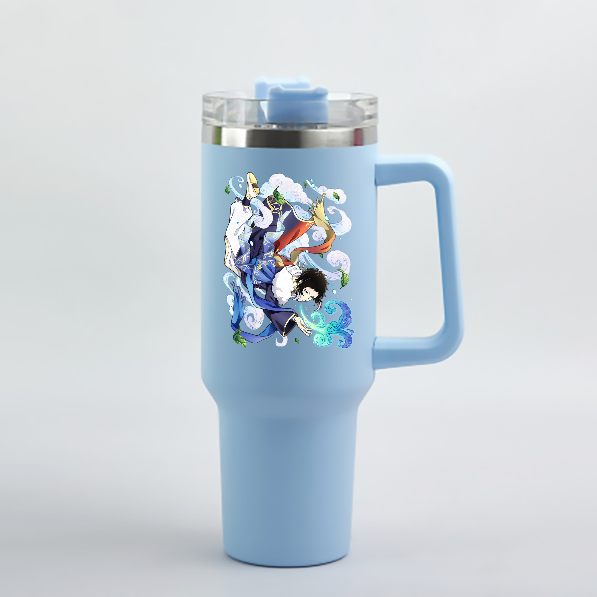 （画像用） 文豪ストレイドッグス Bungo Stray Dogs 1200mL車用タンブラー - クリスタルステッカー（プラスチックストロー付き）