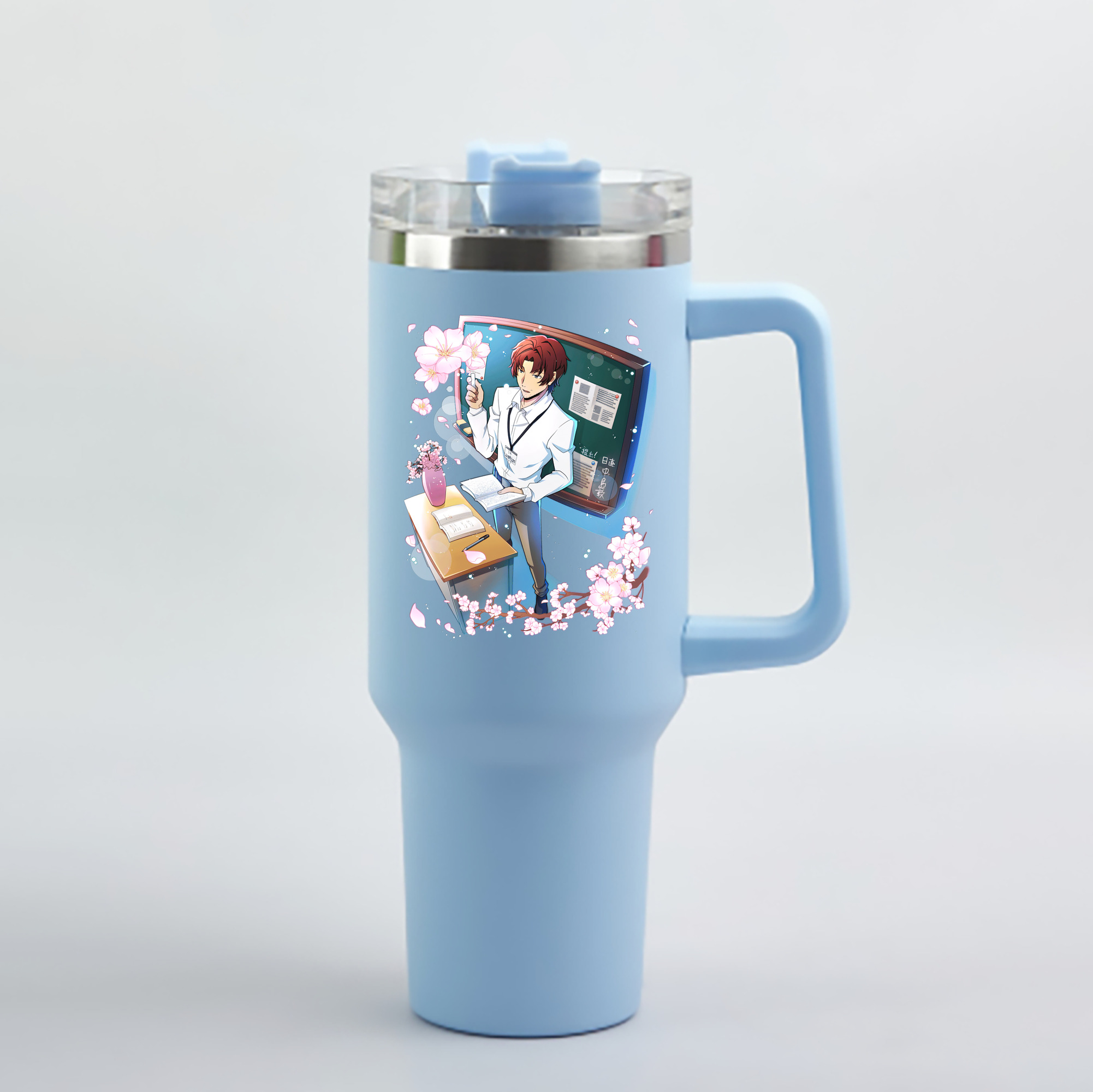 （画像用） 文豪ストレイドッグス Bungo Stray Dogs 1200mL車用タンブラー - クリスタルステッカー（プラスチックストロー付き）