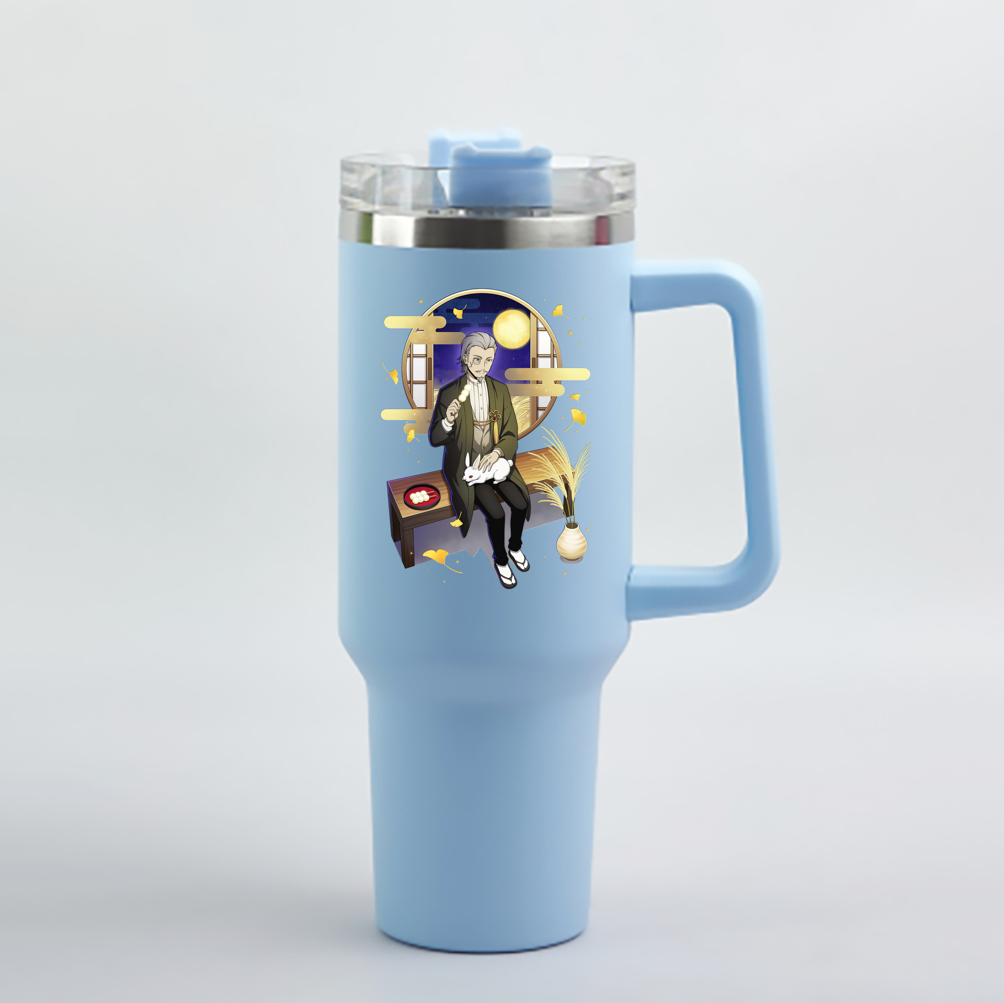 （画像用） 文豪ストレイドッグス Bungo Stray Dogs 1200mL車用タンブラー - クリスタルステッカー（プラスチックストロー付き）