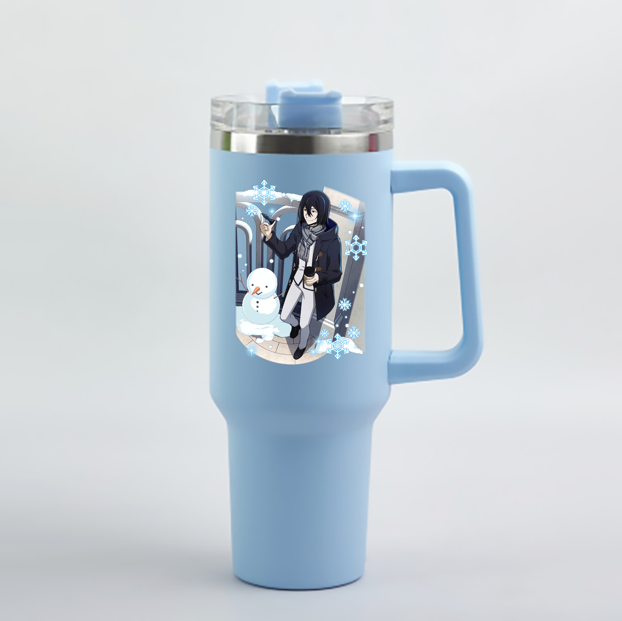 （画像用） 文豪ストレイドッグス Bungo Stray Dogs 1200mL車用タンブラー - クリスタルステッカー（プラスチックストロー付き）