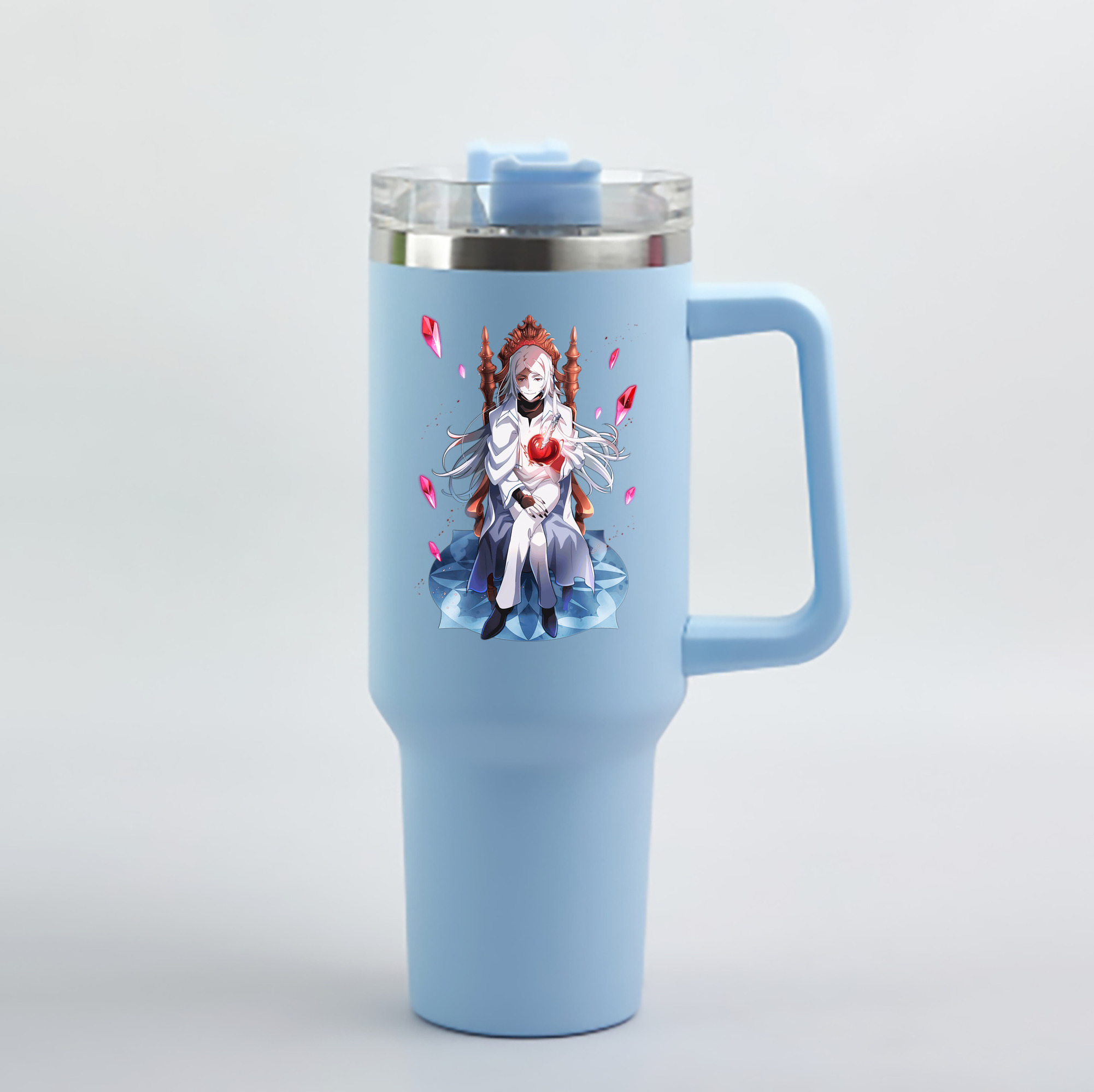 （画像用） 文豪ストレイドッグス Bungo Stray Dogs 1200mL車用タンブラー - クリスタルステッカー（プラスチックストロー付き）