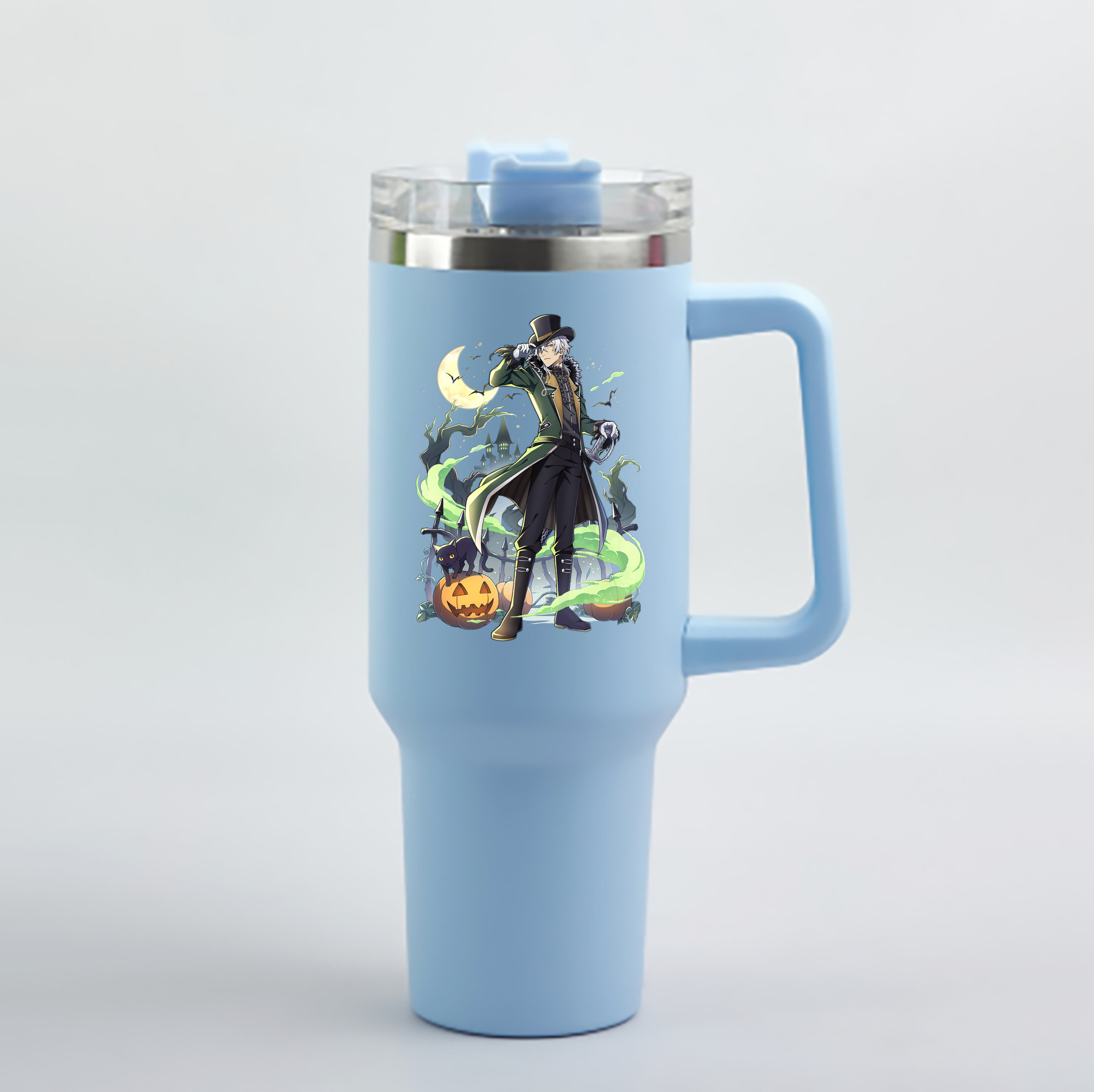 （画像用） 文豪ストレイドッグス Bungo Stray Dogs 1200mL車用タンブラー - クリスタルステッカー（プラスチックストロー付き）
