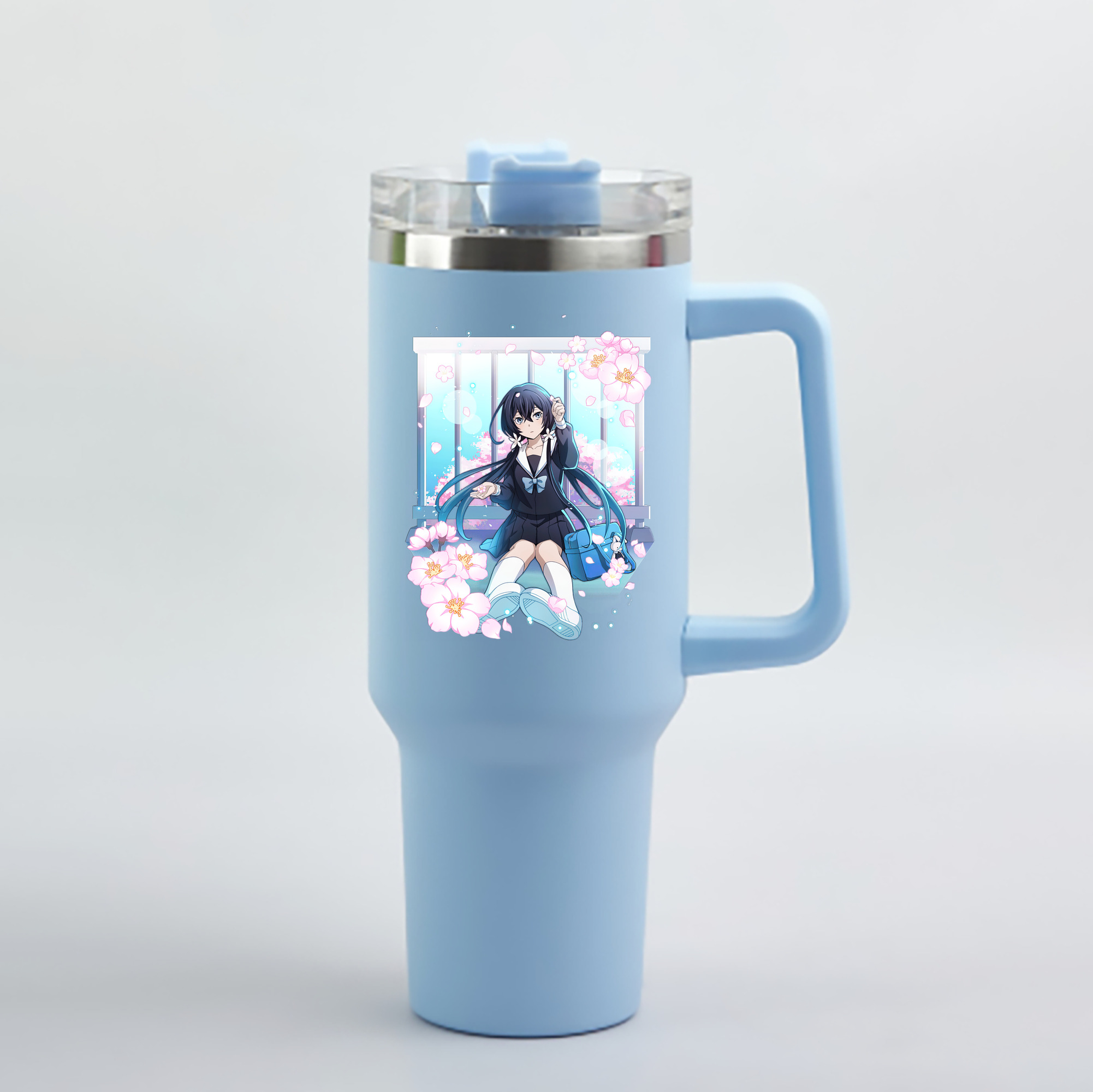 （画像用） 文豪ストレイドッグス Bungo Stray Dogs 1200mL車用タンブラー - クリスタルステッカー（プラスチックストロー付き）