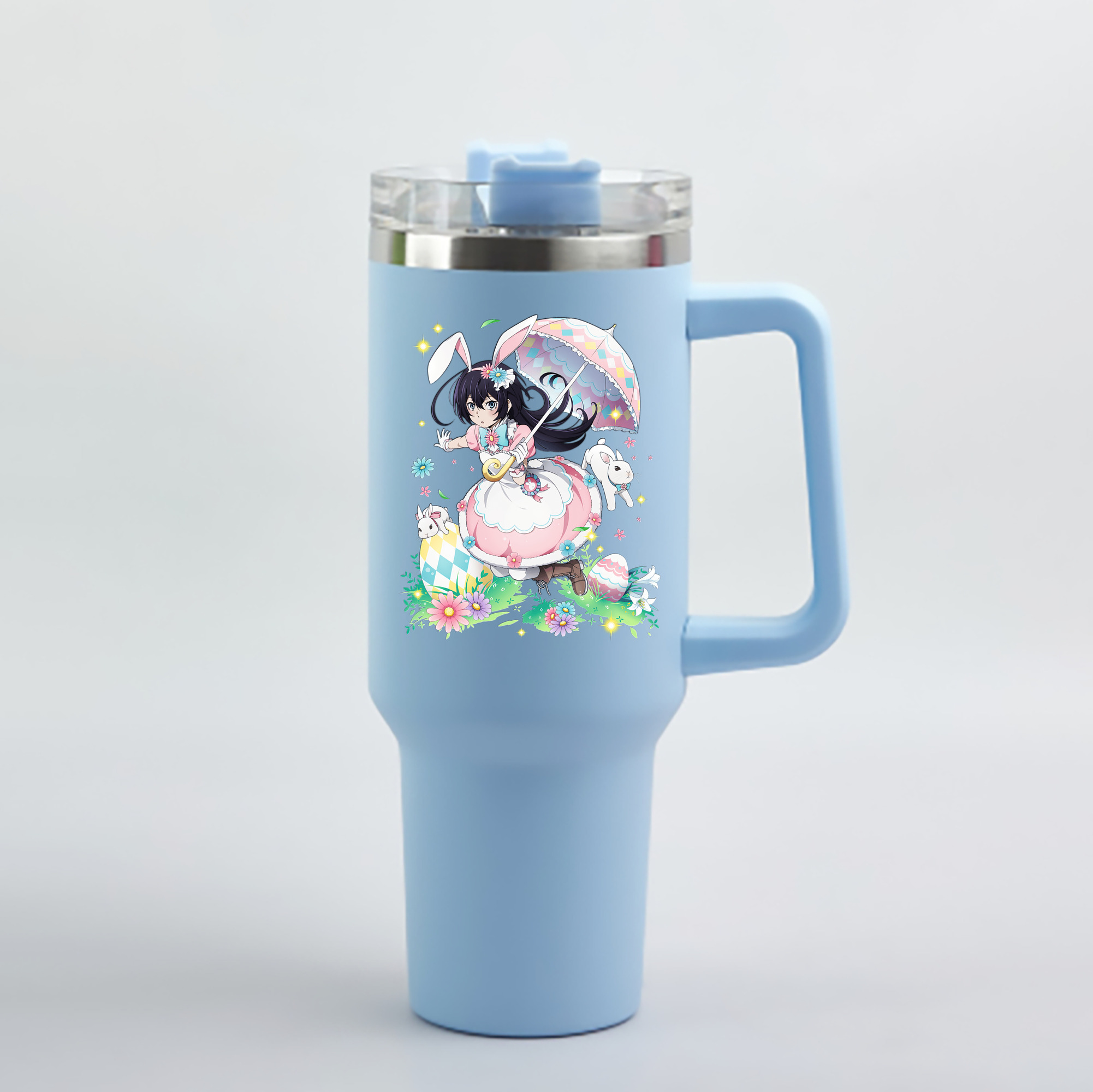 （画像用） 文豪ストレイドッグス Bungo Stray Dogs 1200mL車用タンブラー - クリスタルステッカー（プラスチックストロー付き）
