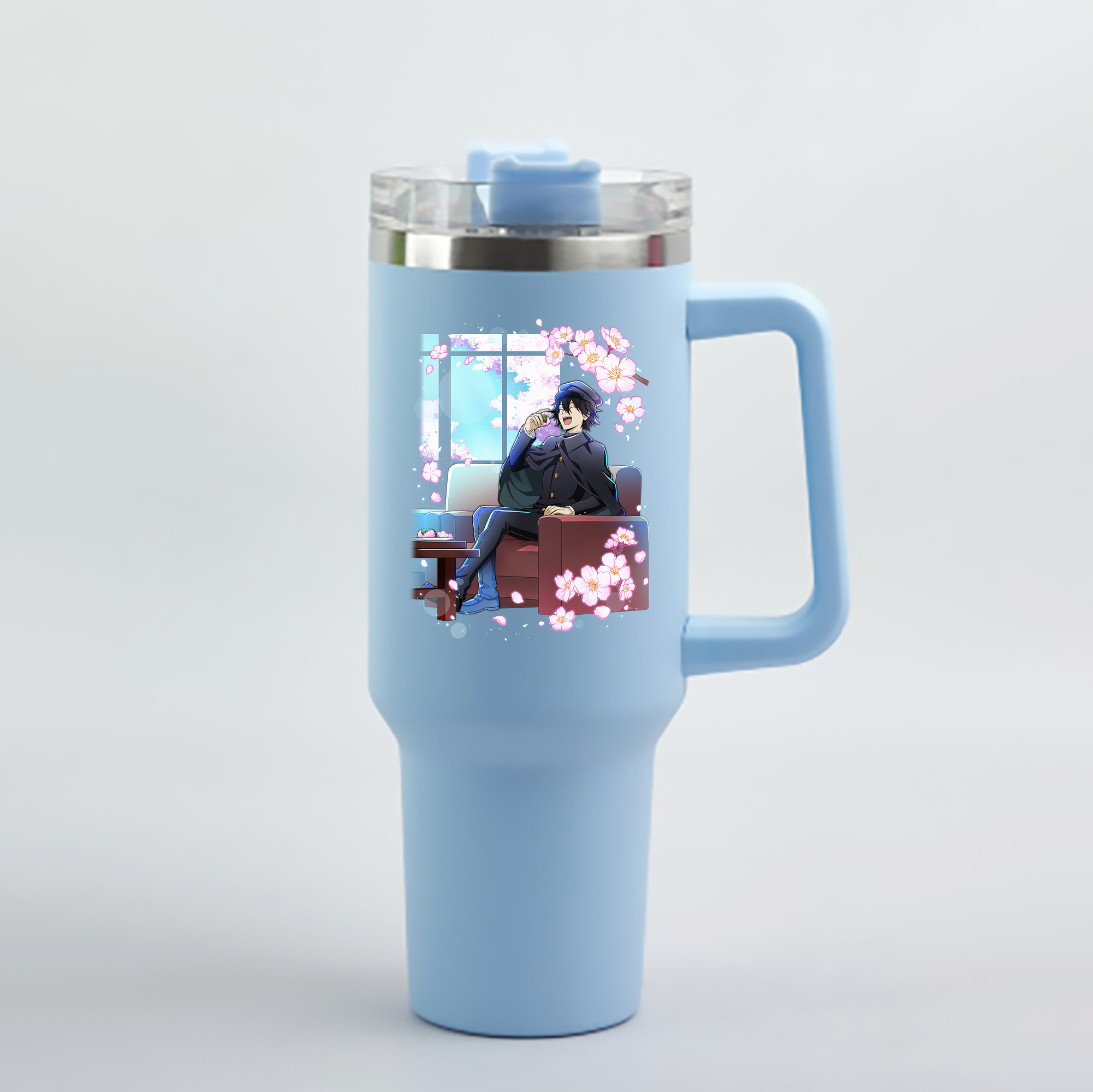 （画像用） 文豪ストレイドッグス Bungo Stray Dogs 1200mL車用タンブラー - クリスタルステッカー（プラスチックストロー付き）
