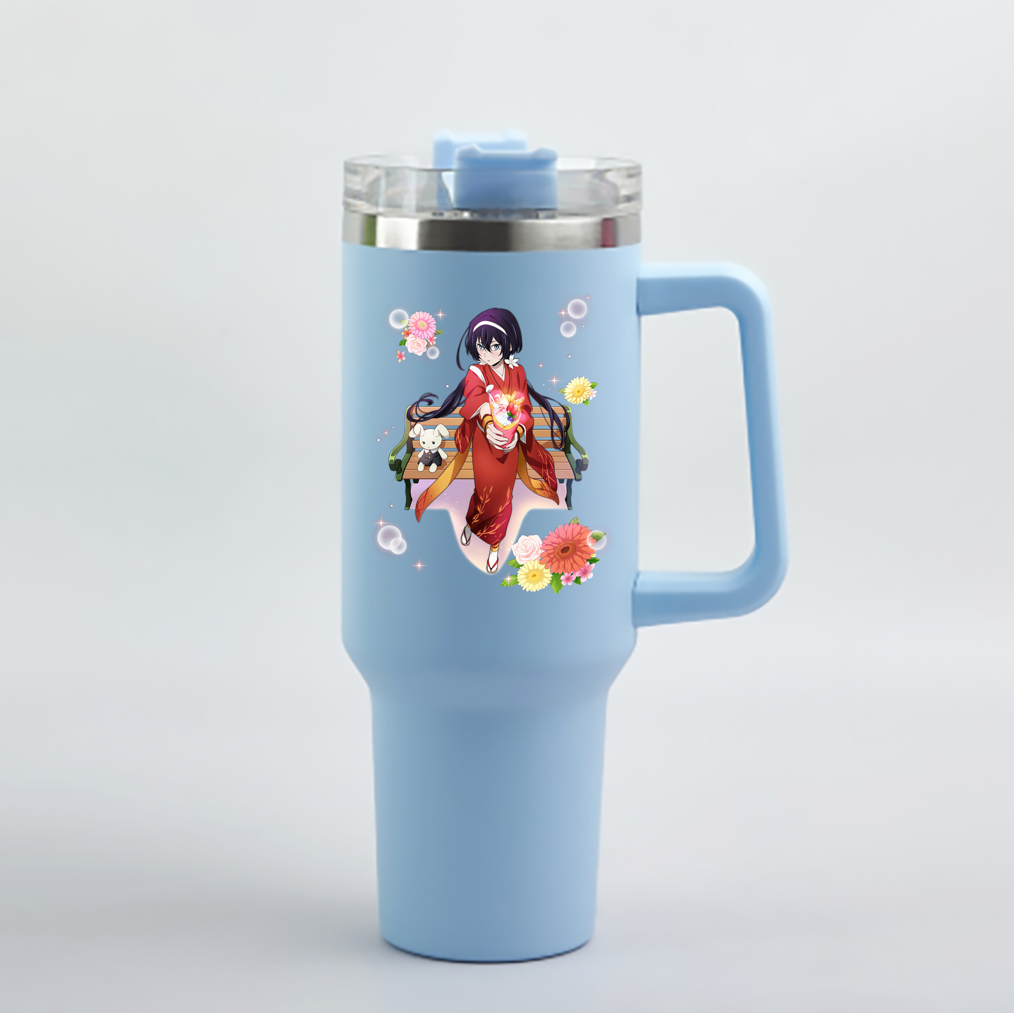 （画像用） 文豪ストレイドッグス Bungo Stray Dogs 1200mL車用タンブラー - クリスタルステッカー（プラスチックストロー付き）