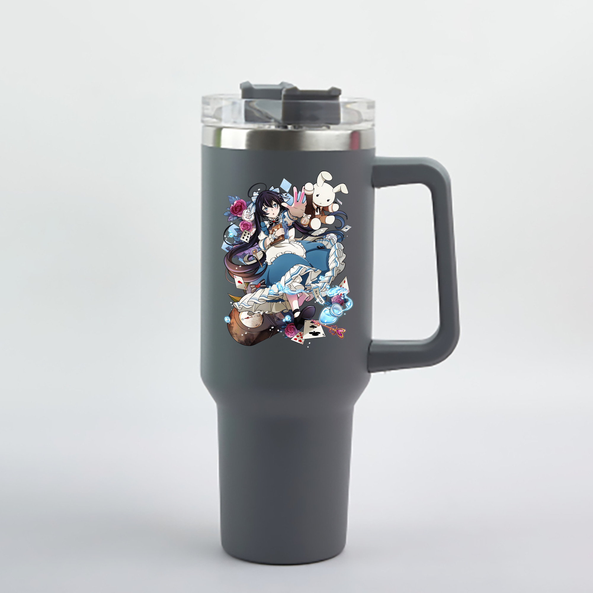 （画像用） 文豪ストレイドッグス Bungo Stray Dogs 1200mL車用タンブラー - クリスタルステッカー（プラスチックストロー付き）