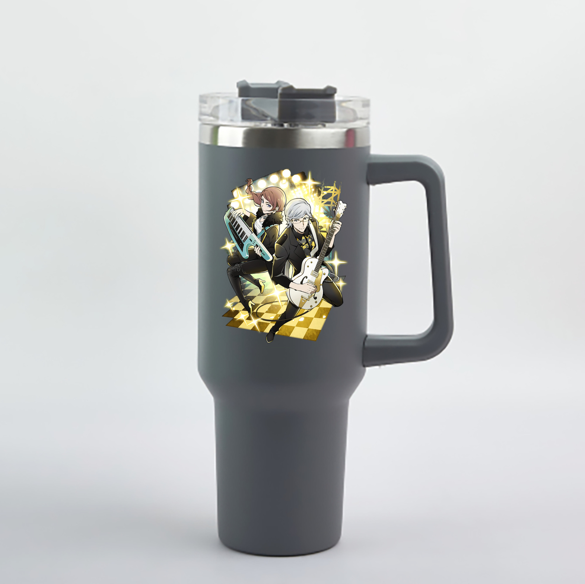 （画像用） 文豪ストレイドッグス Bungo Stray Dogs 1200mL車用タンブラー - クリスタルステッカー（プラスチックストロー付き）