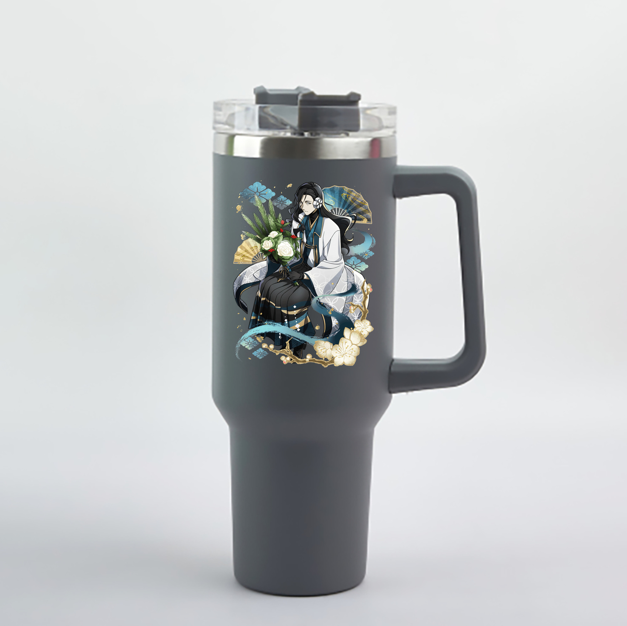 （画像用） 文豪ストレイドッグス Bungo Stray Dogs 1200mL車用タンブラー - クリスタルステッカー（プラスチックストロー付き）