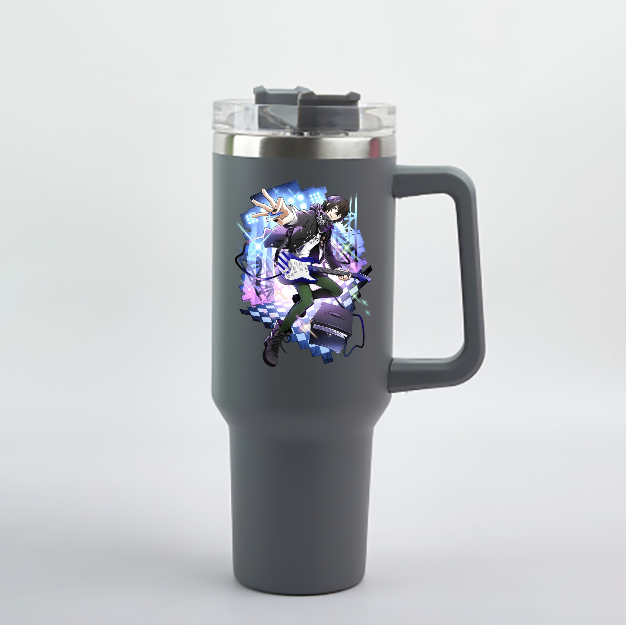 （画像用） 文豪ストレイドッグス Bungo Stray Dogs 1200mL車用タンブラー - クリスタルステッカー（プラスチックストロー付き）
