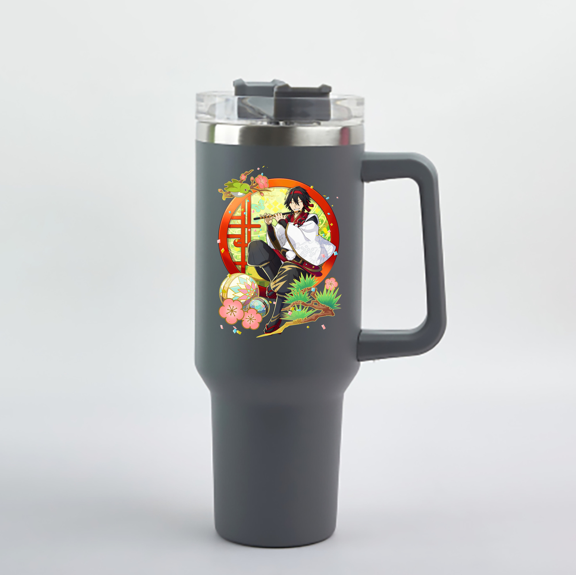 （画像用） 文豪ストレイドッグス Bungo Stray Dogs 1200mL車用タンブラー - クリスタルステッカー（プラスチックストロー付き）