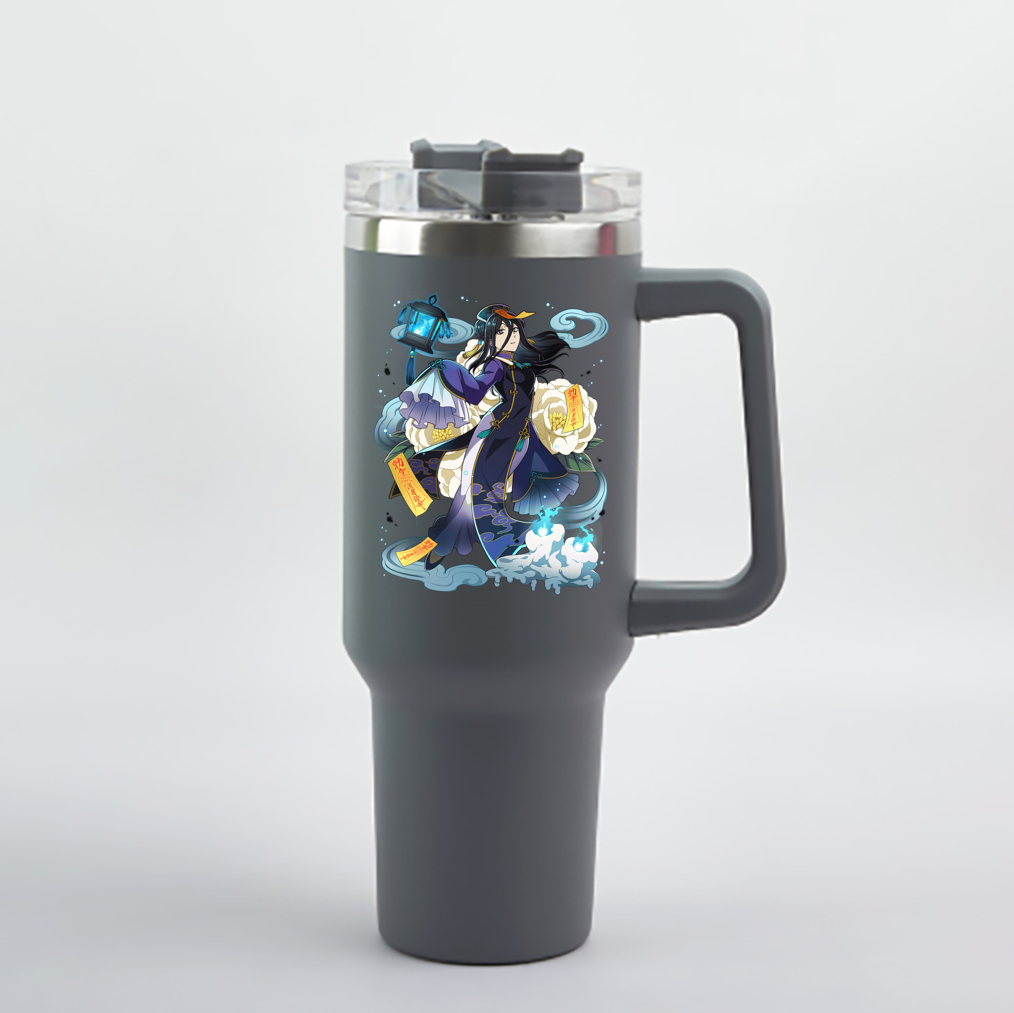 （画像用） 文豪ストレイドッグス Bungo Stray Dogs 1200mL車用タンブラー - クリスタルステッカー（プラスチックストロー付き）