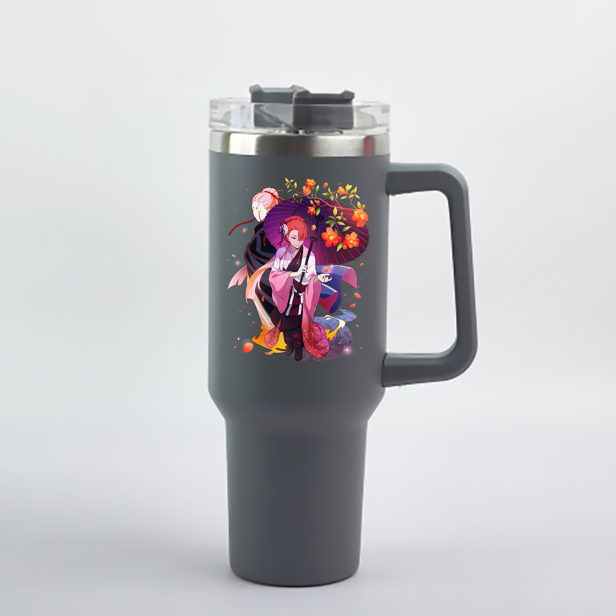 （画像用） 文豪ストレイドッグス Bungo Stray Dogs 1200mL車用タンブラー - クリスタルステッカー（プラスチックストロー付き）