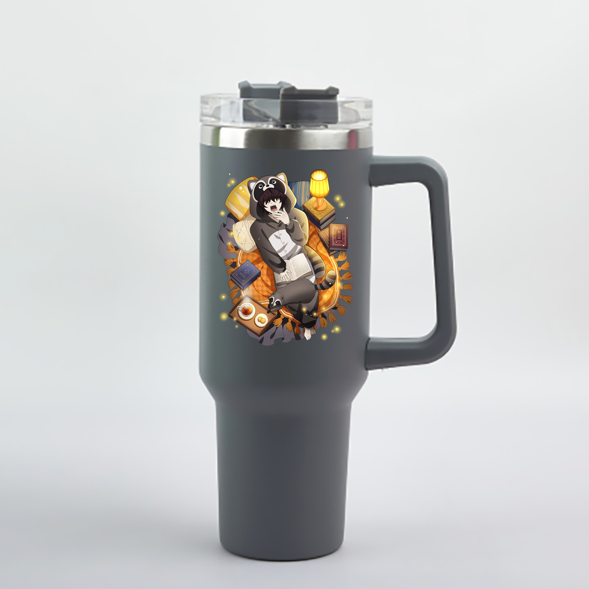 （画像用） 文豪ストレイドッグス Bungo Stray Dogs 1200mL車用タンブラー - クリスタルステッカー（プラスチックストロー付き）