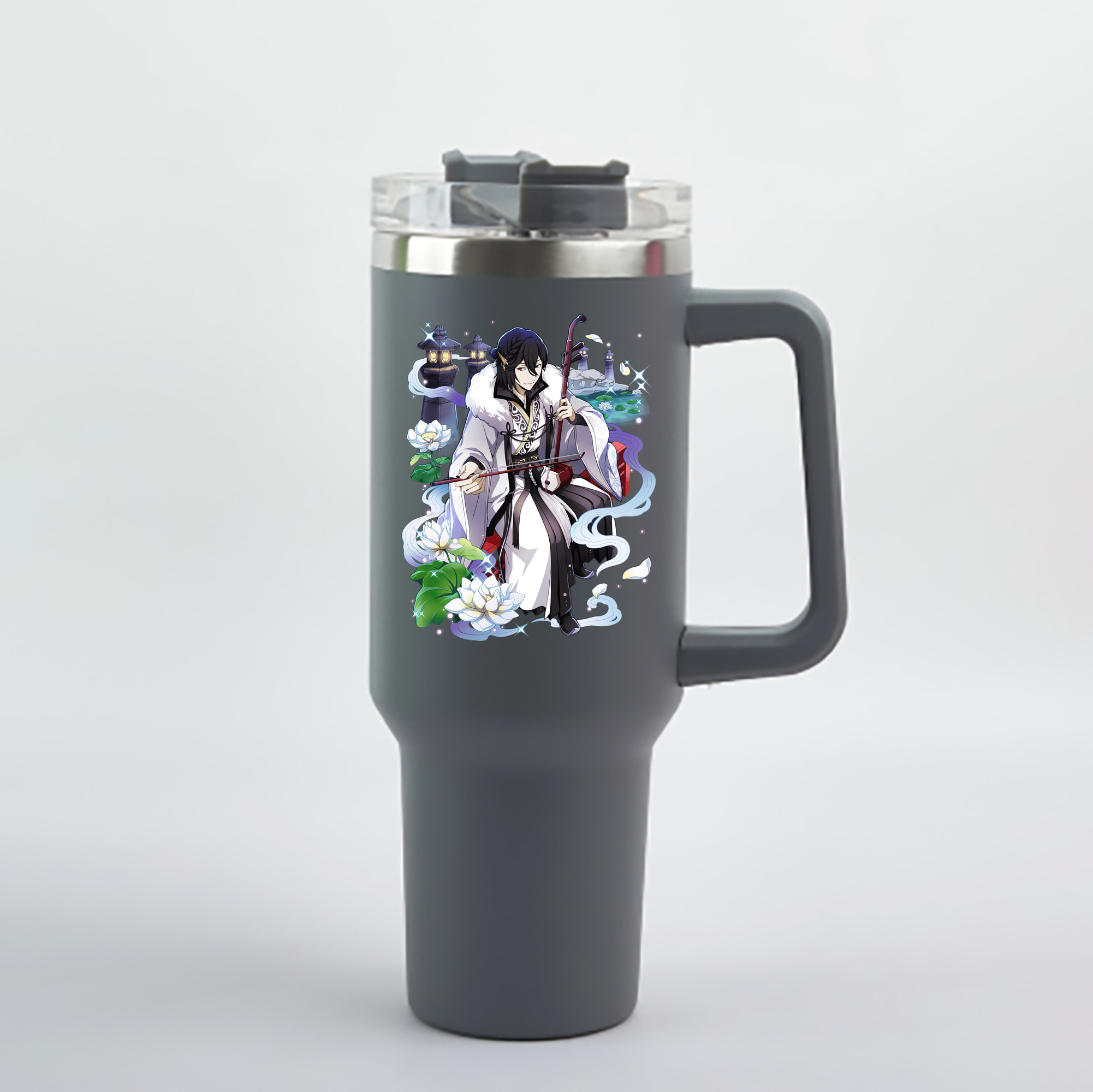 （画像用） 文豪ストレイドッグス Bungo Stray Dogs 1200mL車用タンブラー - クリスタルステッカー（プラスチックストロー付き）