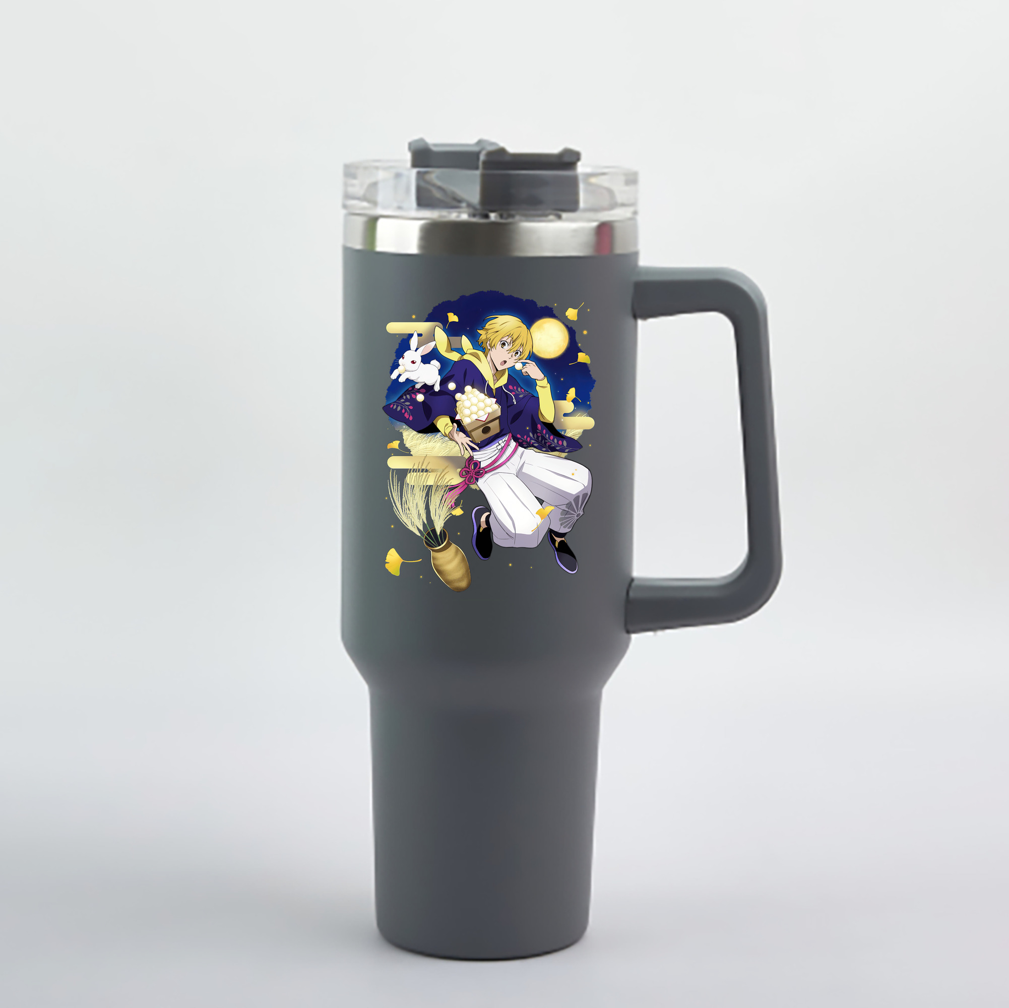 （画像用） 文豪ストレイドッグス Bungo Stray Dogs 1200mL車用タンブラー - クリスタルステッカー（プラスチックストロー付き）