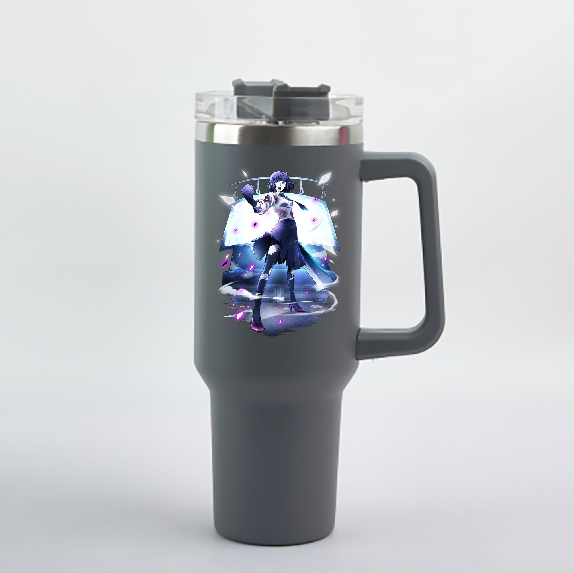 （画像用） 文豪ストレイドッグス Bungo Stray Dogs 1200mL車用タンブラー - クリスタルステッカー（プラスチックストロー付き）