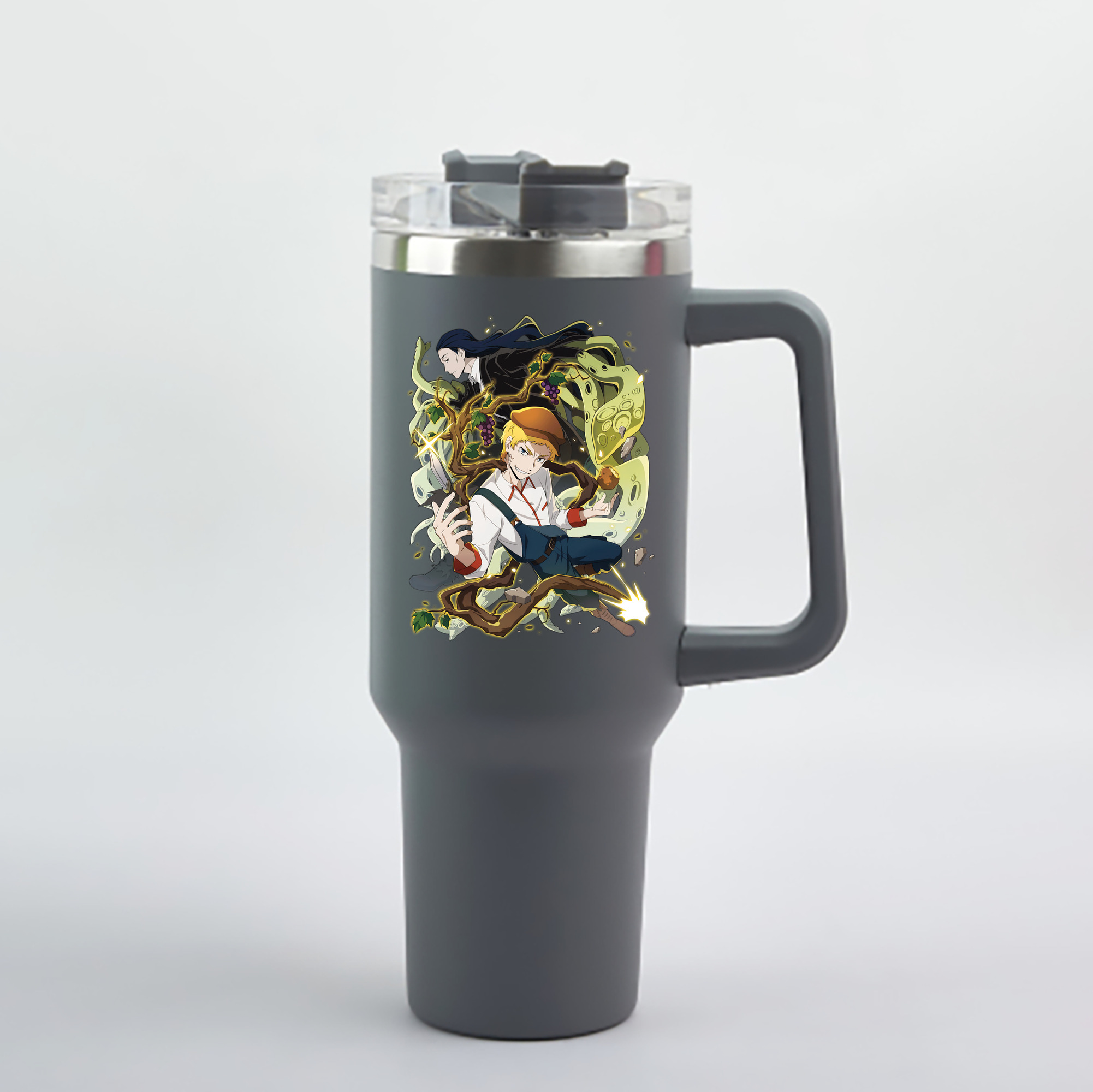 （画像用） 文豪ストレイドッグス Bungo Stray Dogs 1200mL車用タンブラー - クリスタルステッカー（プラスチックストロー付き）