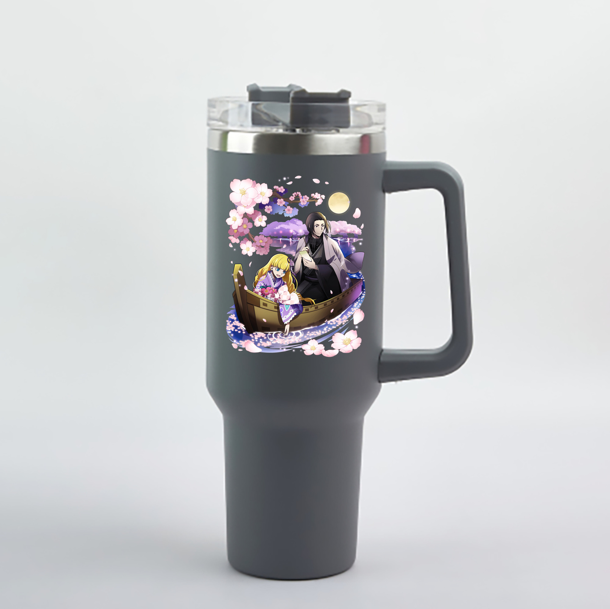 （画像用） 文豪ストレイドッグス Bungo Stray Dogs 1200mL車用タンブラー - クリスタルステッカー（プラスチックストロー付き）