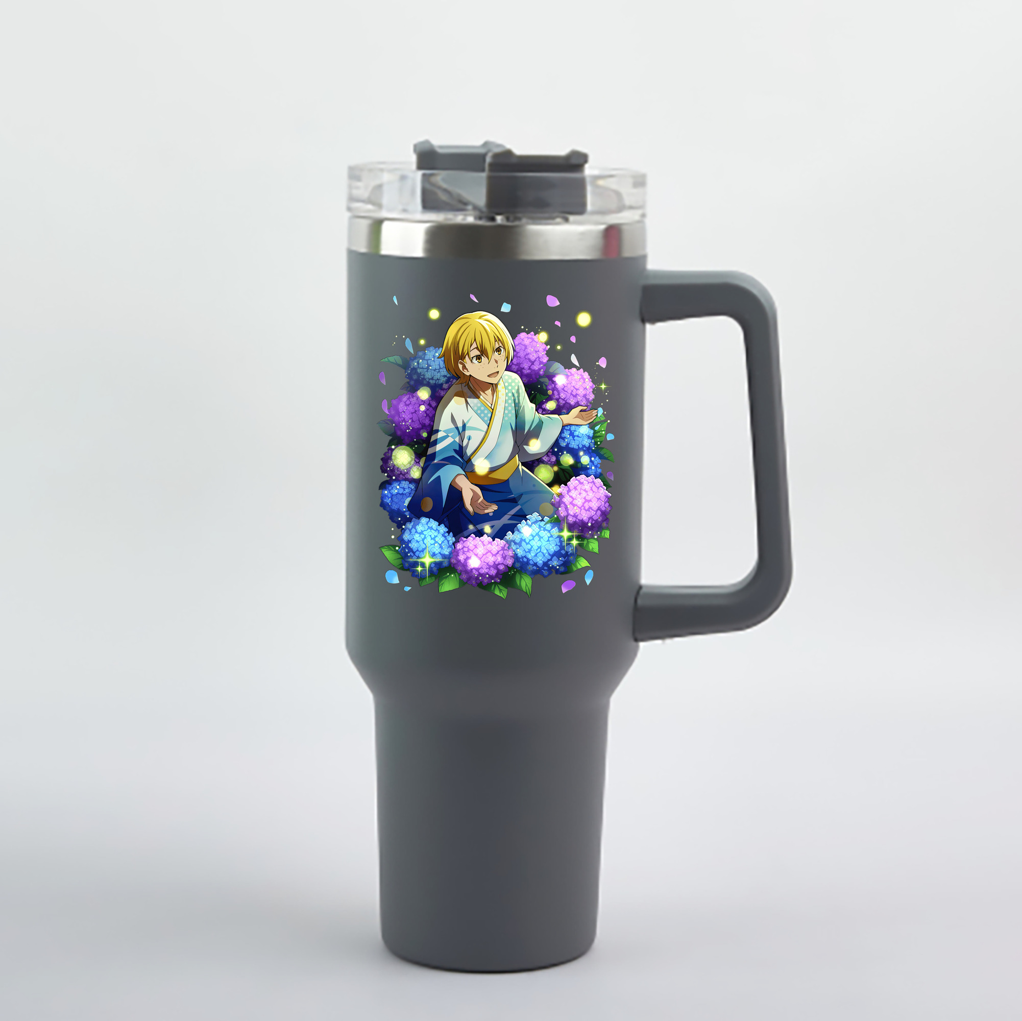 （画像用） 文豪ストレイドッグス Bungo Stray Dogs 1200mL車用タンブラー - クリスタルステッカー（プラスチックストロー付き）