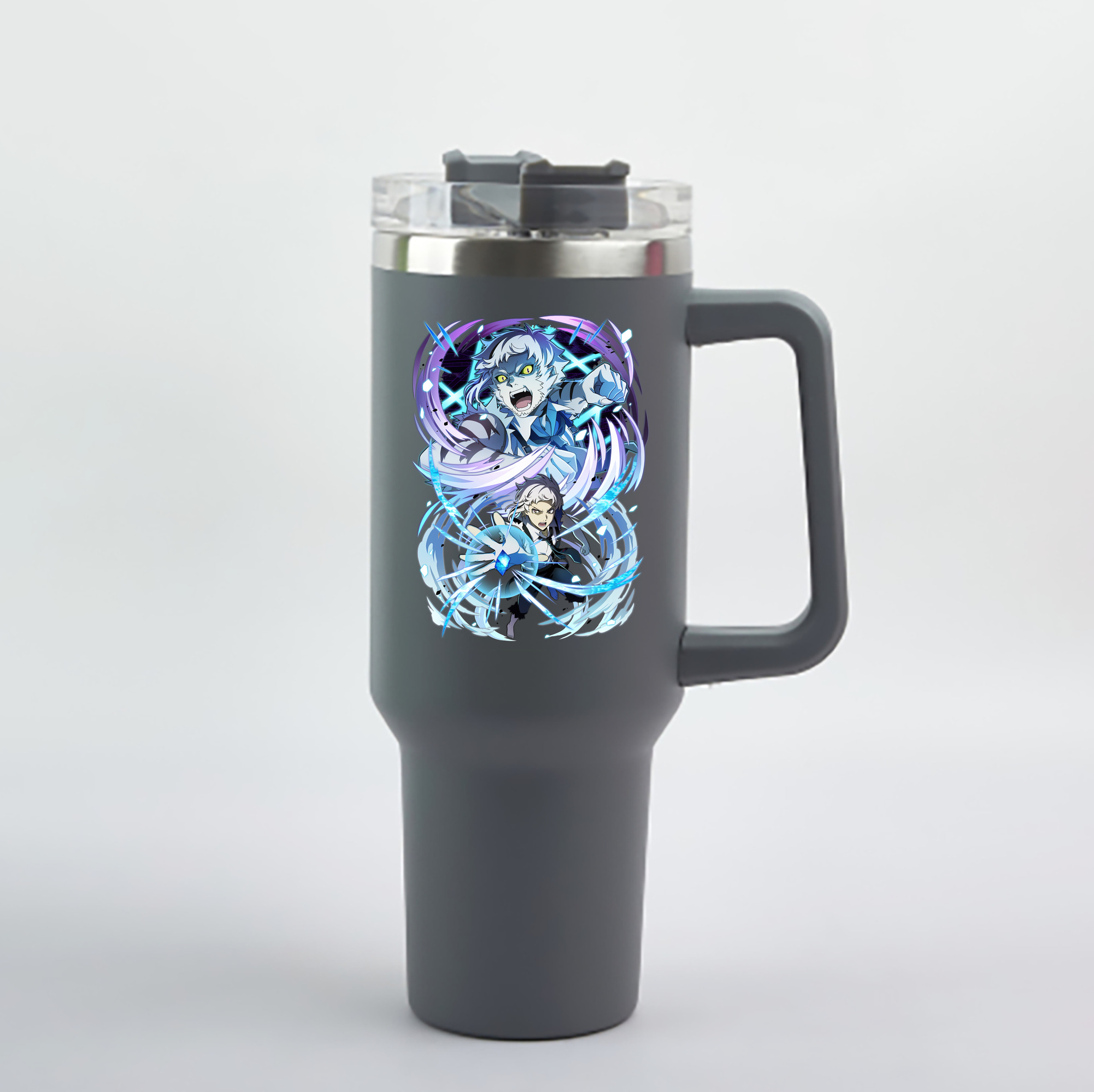 （画像用） 文豪ストレイドッグス Bungo Stray Dogs 1200mL車用タンブラー - クリスタルステッカー（プラスチックストロー付き）
