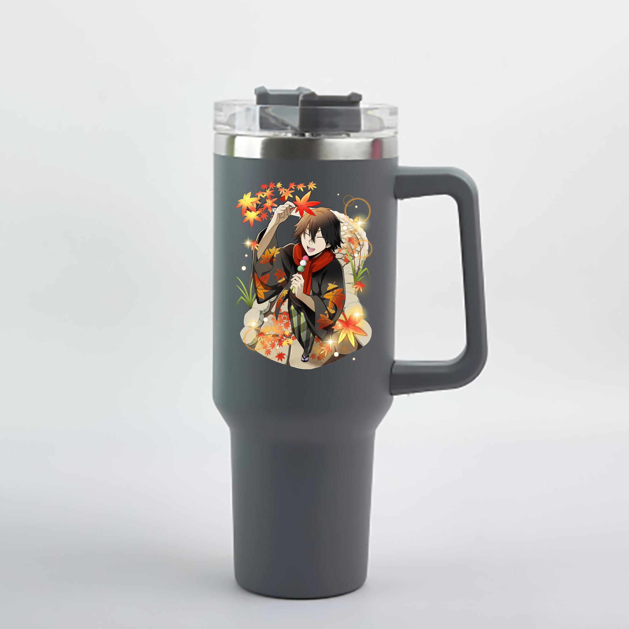 （画像用） 文豪ストレイドッグス Bungo Stray Dogs 1200mL車用タンブラー - クリスタルステッカー（プラスチックストロー付き）