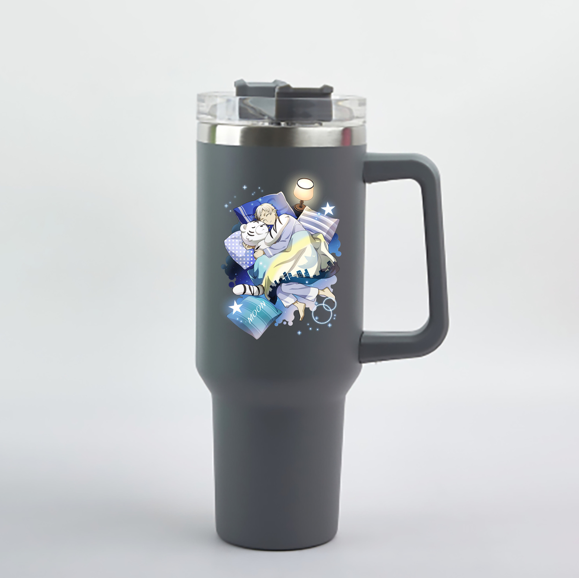 （画像用） 文豪ストレイドッグス Bungo Stray Dogs 1200mL車用タンブラー - クリスタルステッカー（プラスチックストロー付き）