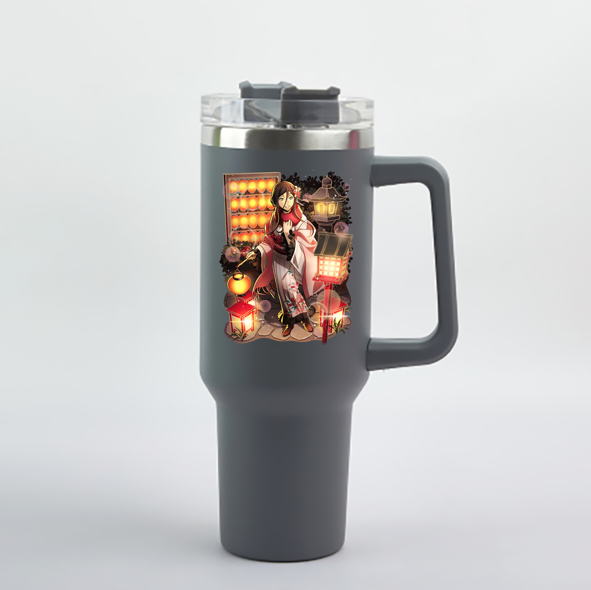 （画像用） 文豪ストレイドッグス Bungo Stray Dogs 1200mL車用タンブラー - クリスタルステッカー（プラスチックストロー付き）