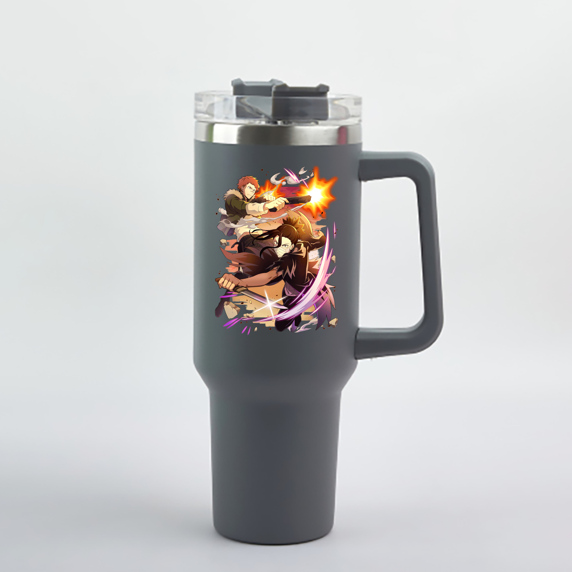 （画像用） 文豪ストレイドッグス Bungo Stray Dogs 1200mL車用タンブラー - クリスタルステッカー（プラスチックストロー付き）