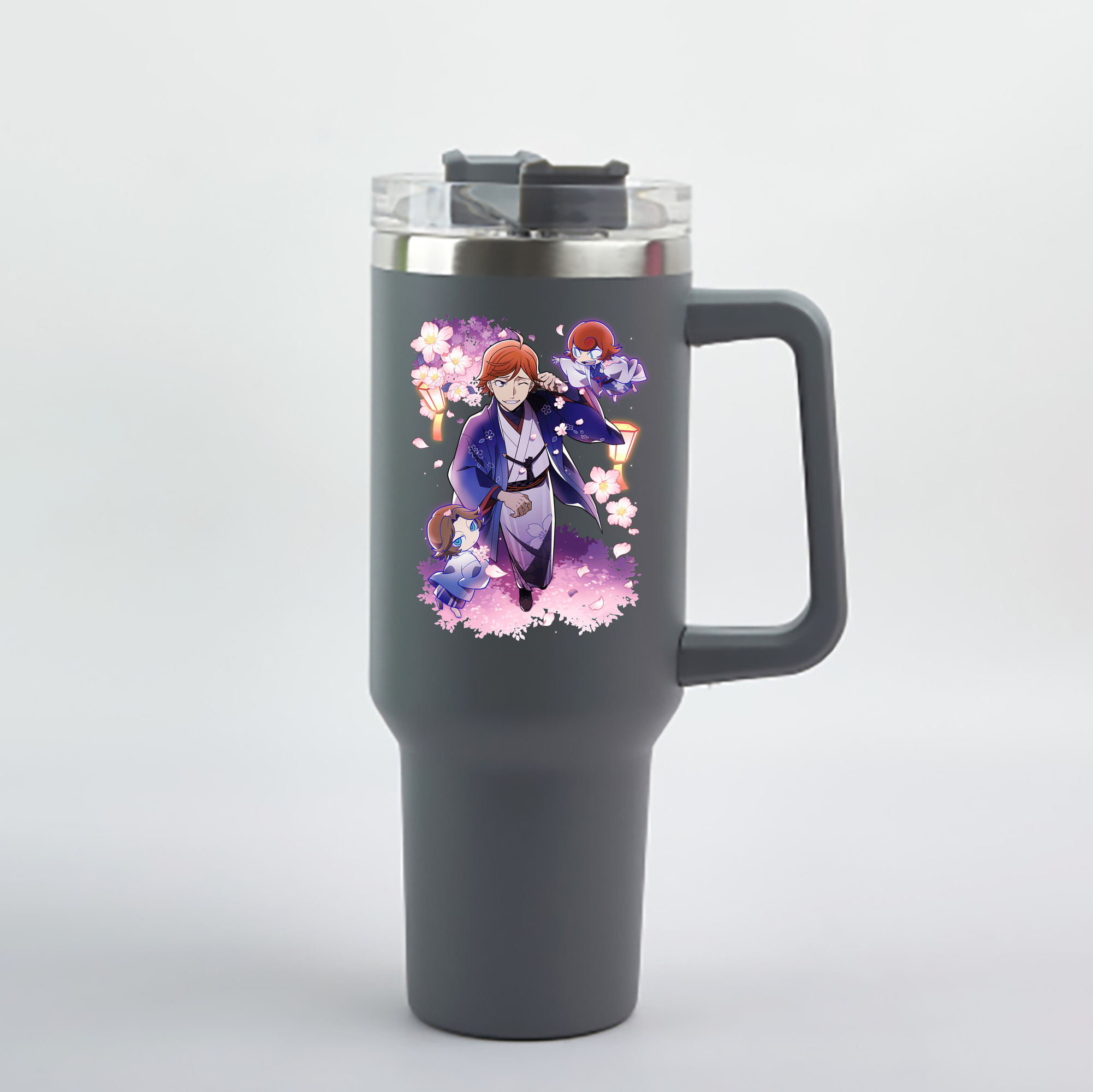 （画像用） 文豪ストレイドッグス Bungo Stray Dogs 1200mL車用タンブラー - クリスタルステッカー（プラスチックストロー付き）